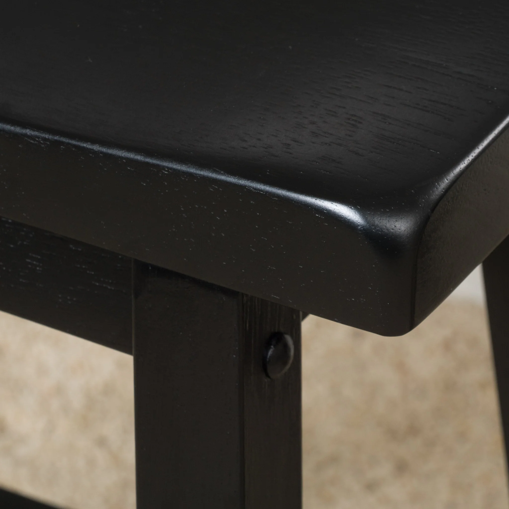 Marcy Black Saddle Wood 24-Inch Counter Stool (Set of 2) - furnishings