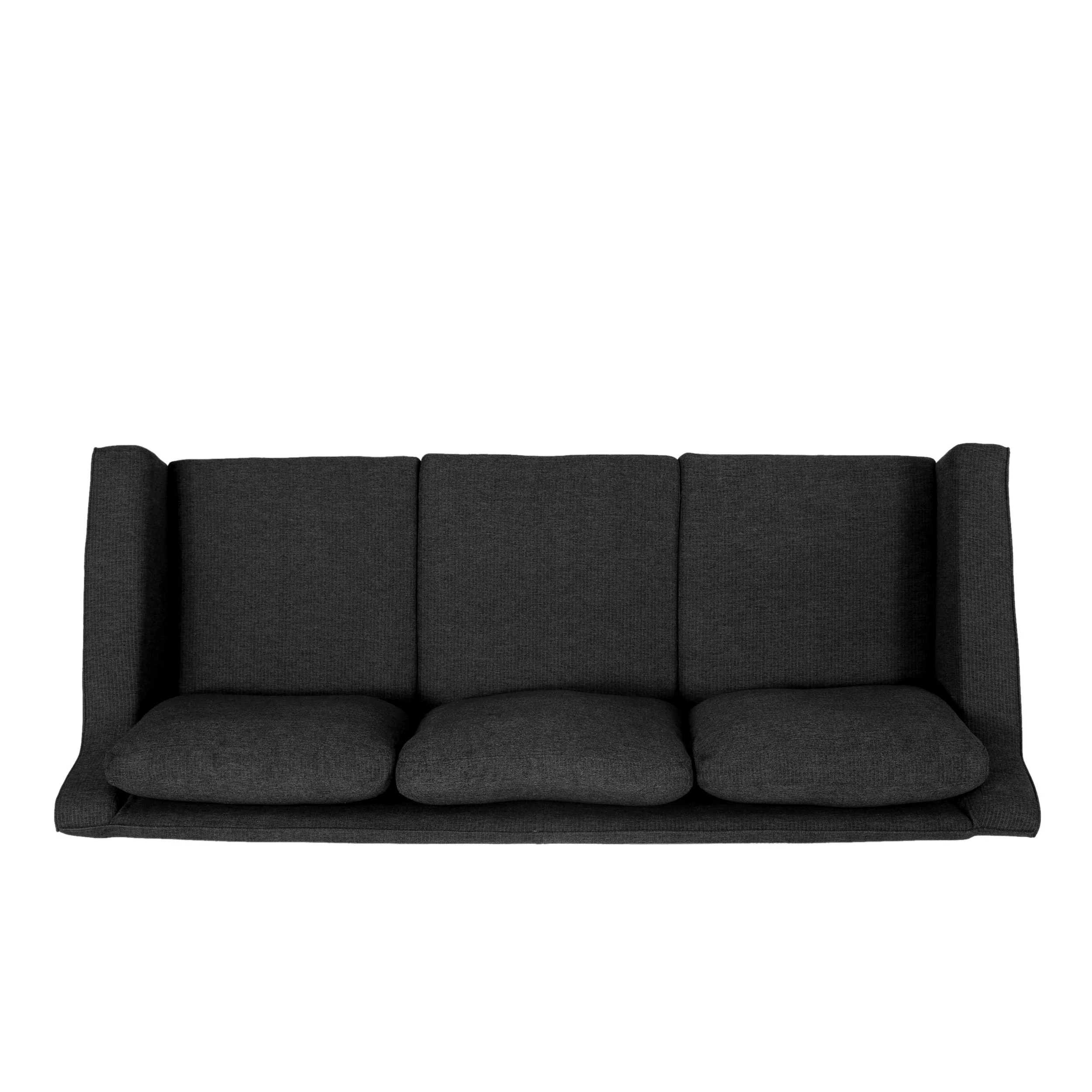 Bainville Contemporary Fabric 3 Seater Sofa with Skirt - furnishings