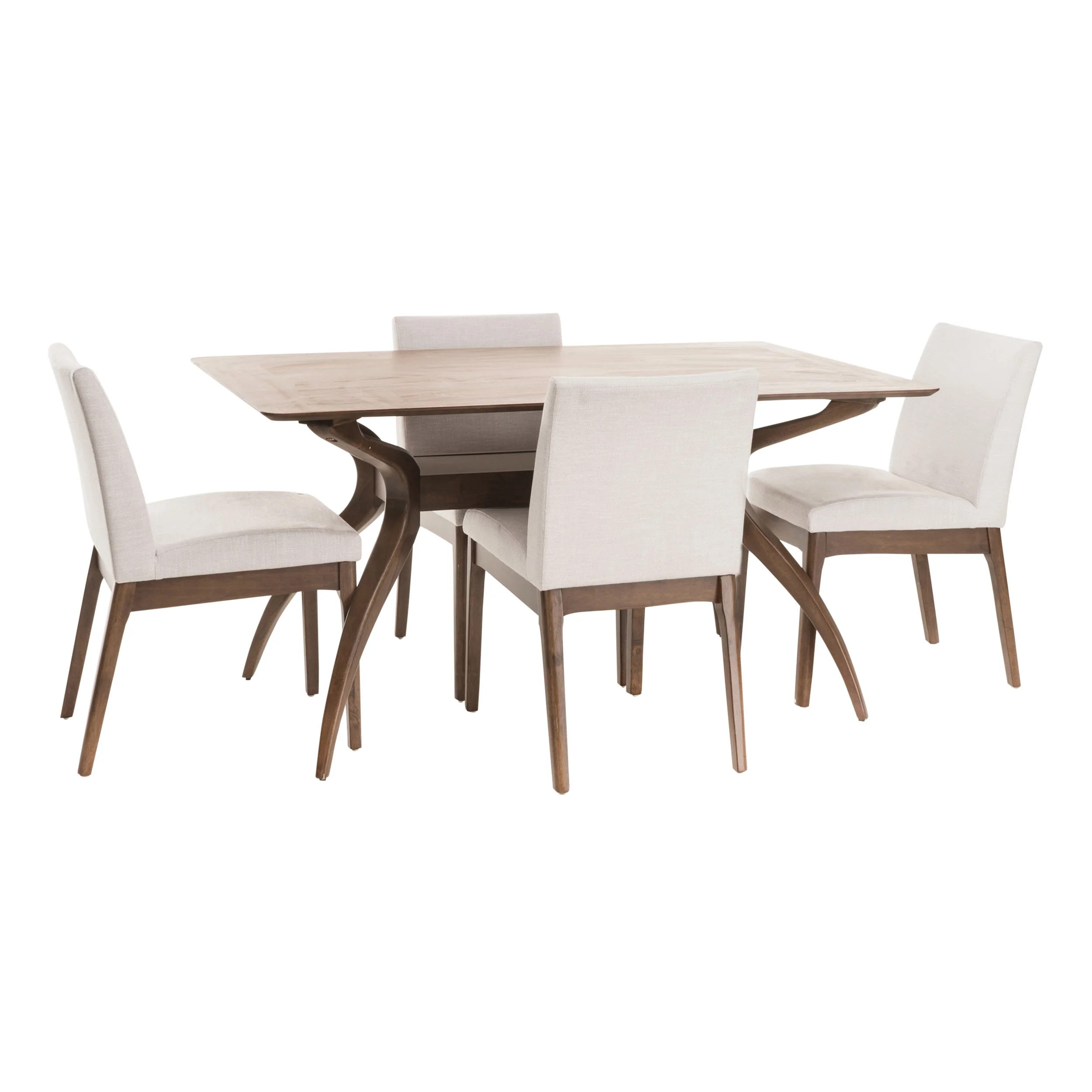 Katherine Mid-Century Modern 5 Piece Dining Set - furnishings