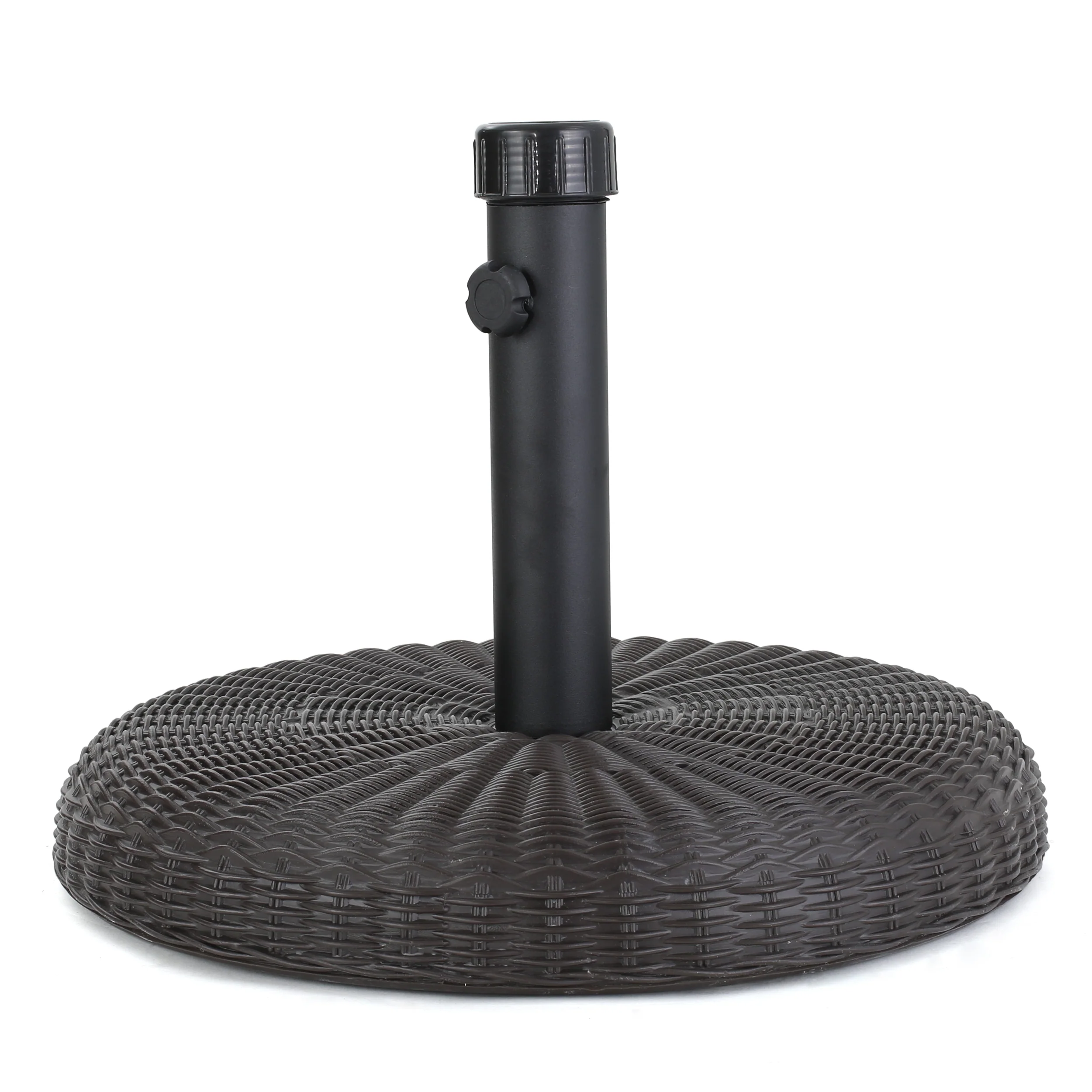 Belmont 45lbs Brown Resin and Iron Round Umbrella Base - furnishings