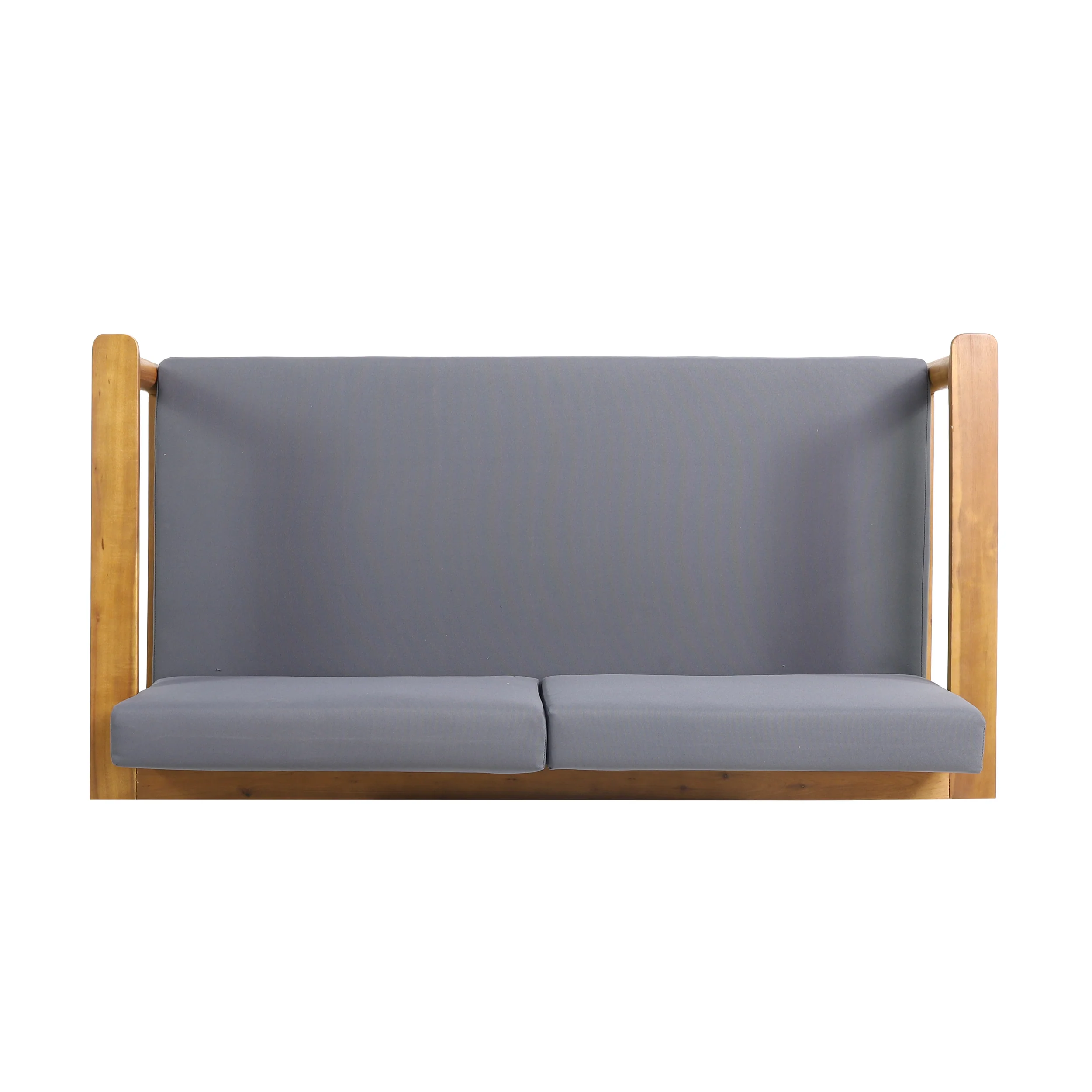 Plumb Outdoor Acacia Wood Loveseat - furnishings