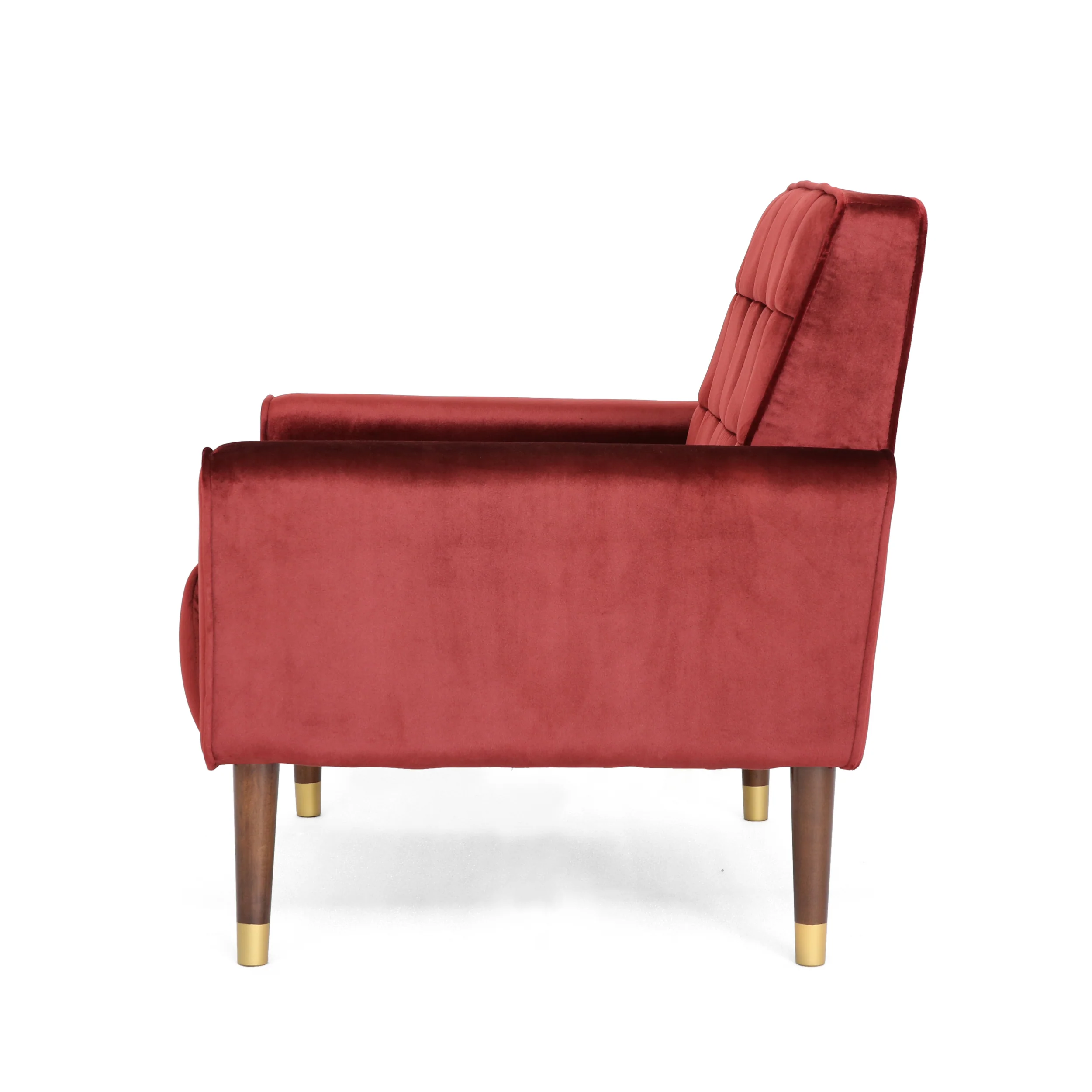 Betsy Velvet Armchair, Modern Glam, Button-Tufted, Waffle Stitching - furnishings