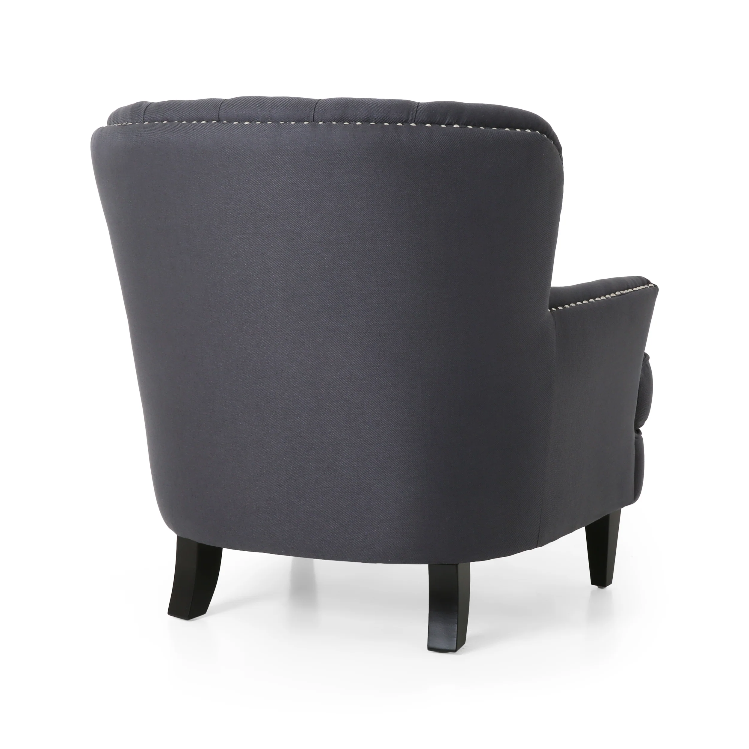 Jaxen Contemporary Tufted Fabric Club Chair and Ottoman Set - furnishings