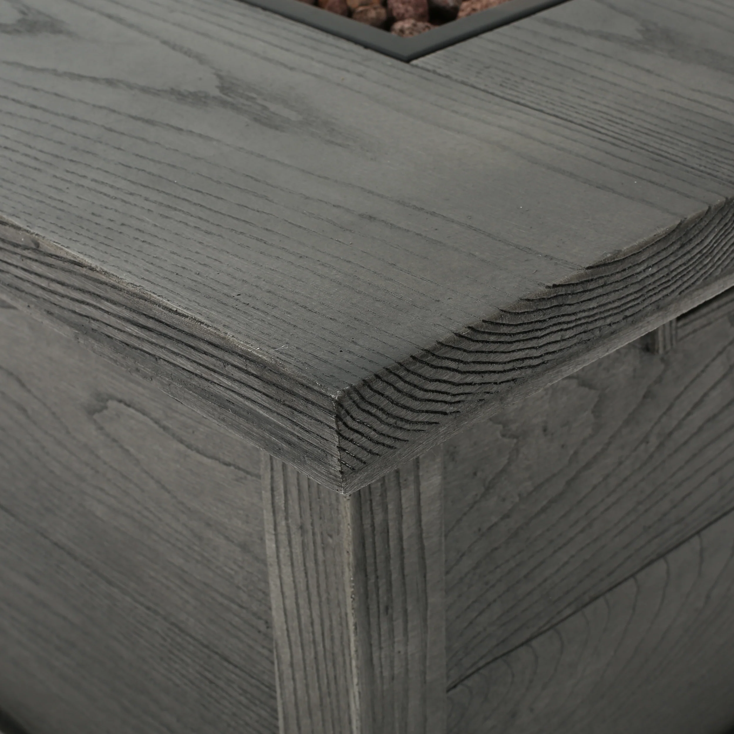 Lecanto Outdoor 50,000 BTU Lightweight Concrete Rectangular Fire Pit (No Tank Holder) - furnishings