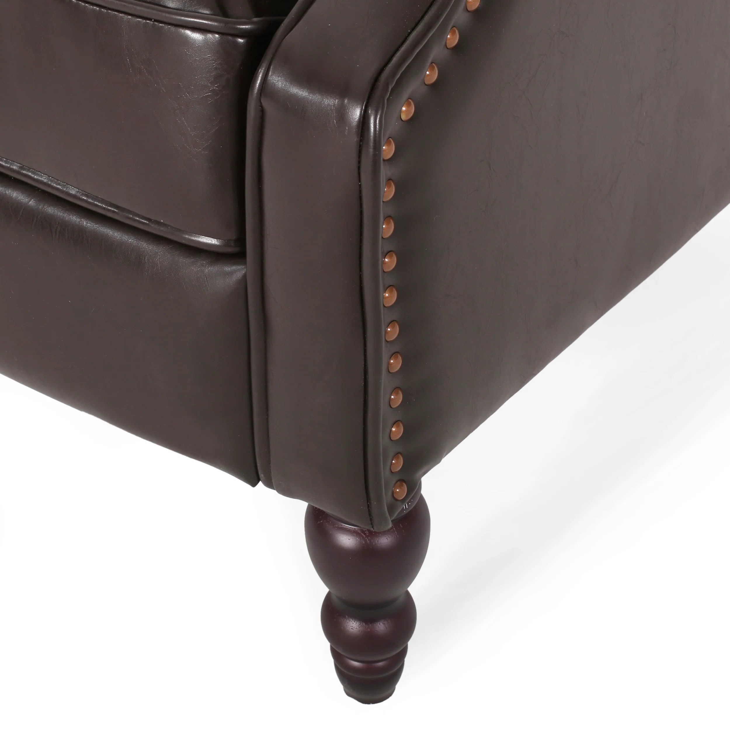Elizabeth Contemporary Tufted Bonded Leather Recliner (Set of 2) - furnishings