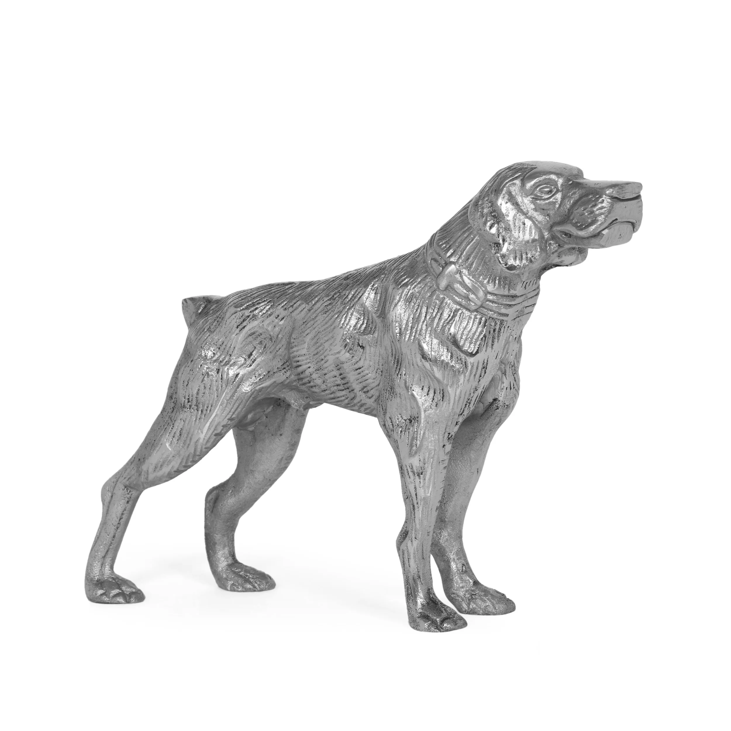 Tutherly Handmade Tabletop Hound Dog Decor, Silver - furnishings