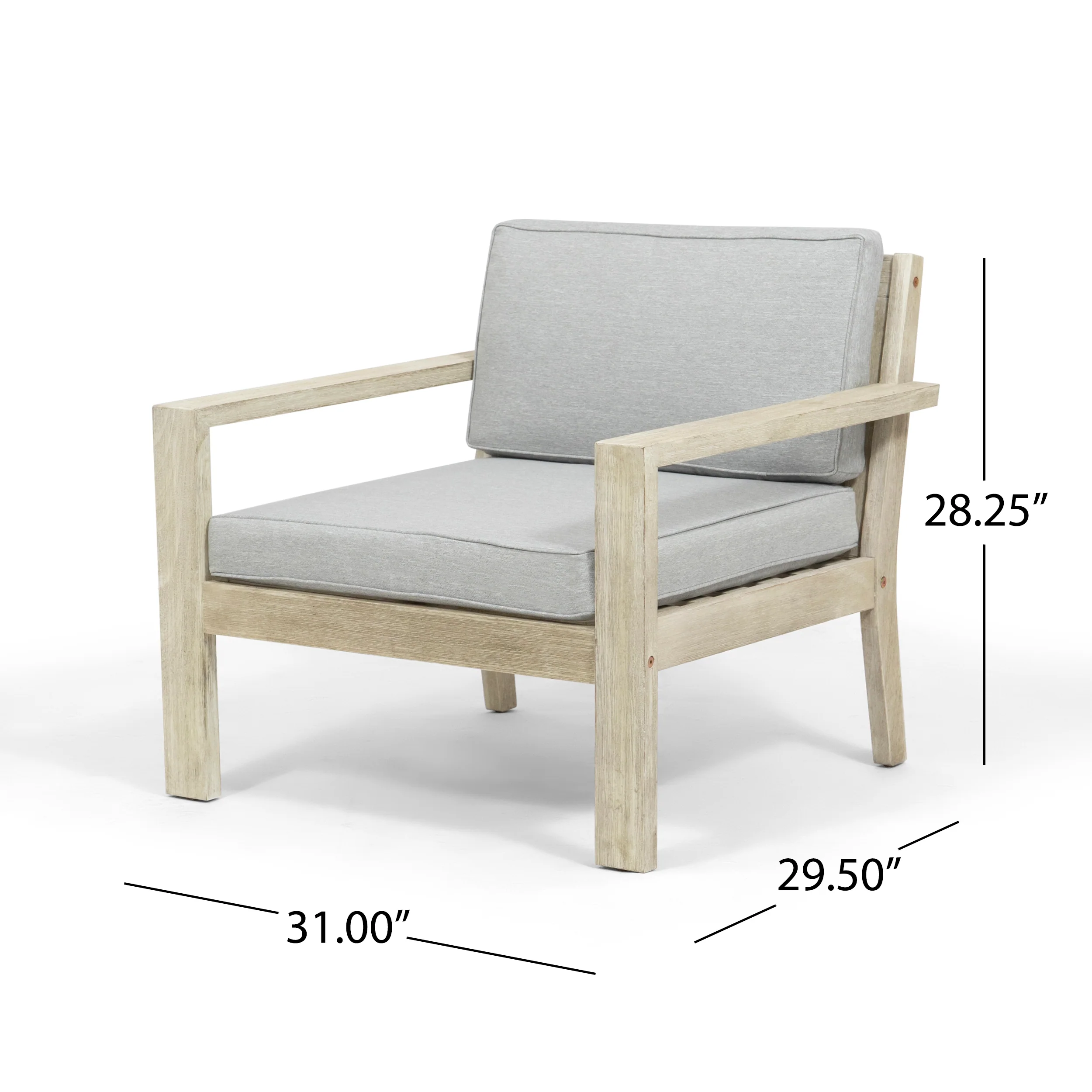 Dominic Outdoor 4 Seater Acacia Wood Chat Set with Cushions - furnishings