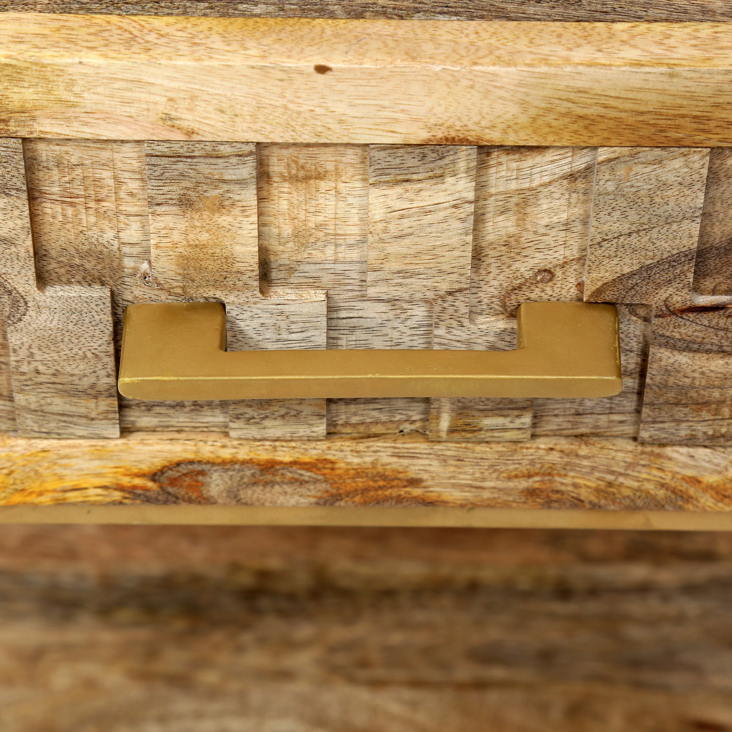Sandia Handcrafted Boho Mango Wood Nightstand - furnishings