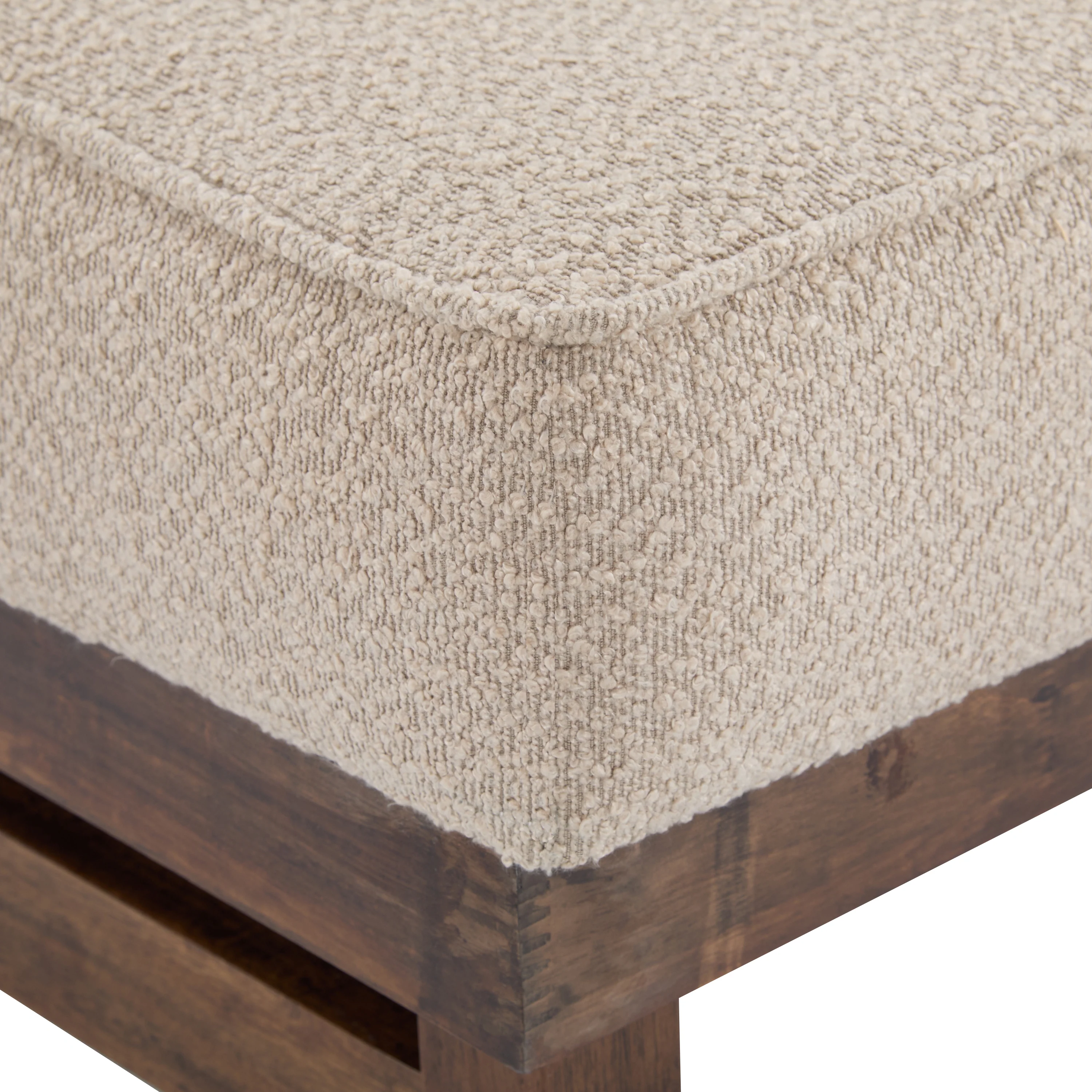 Temzyl temzyl Modern PU Cocktail Ottoman with Wood Frame - furnishings