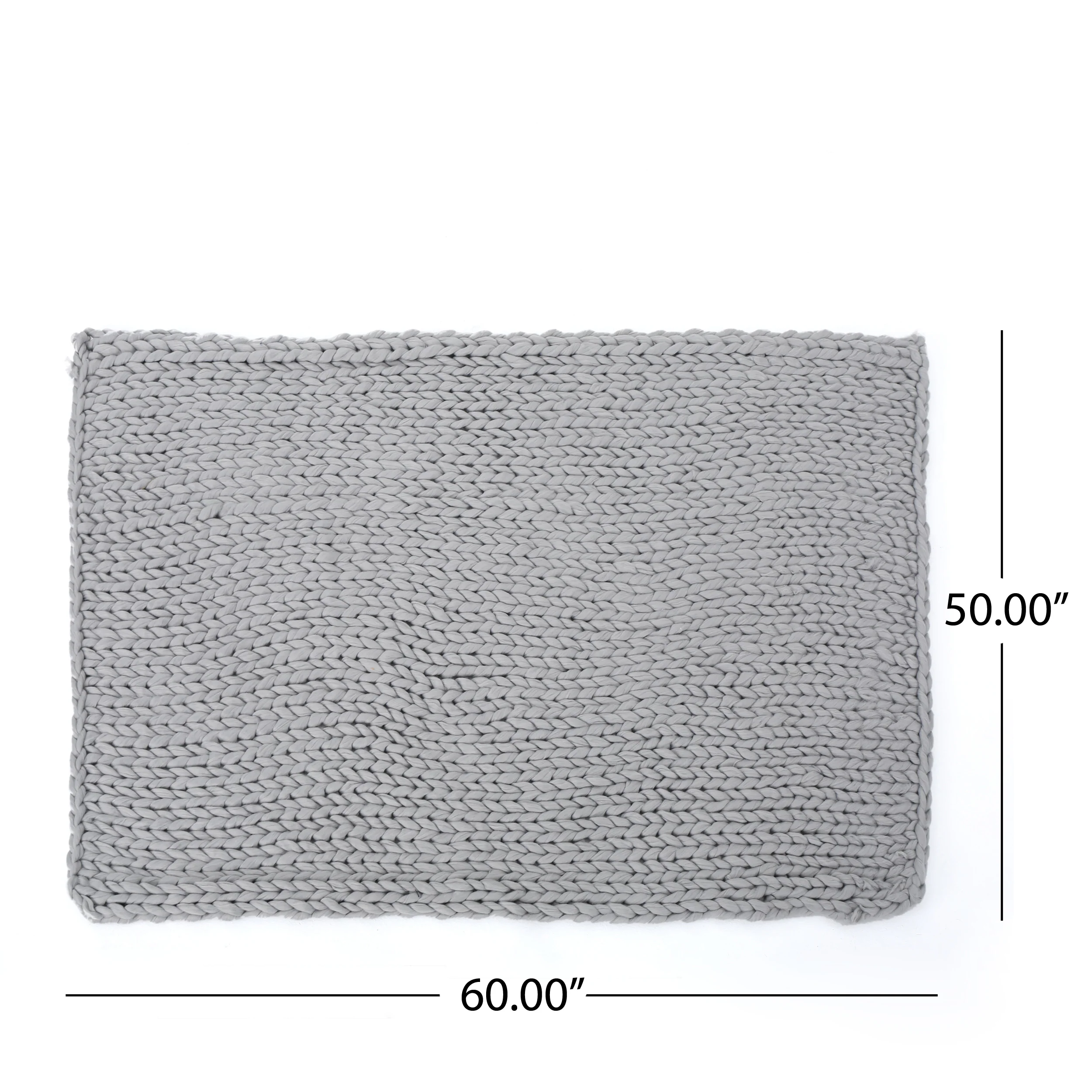 Jacqueline Modern Knit Stitch Fabric Rectangle Throw Blanket - furnishings