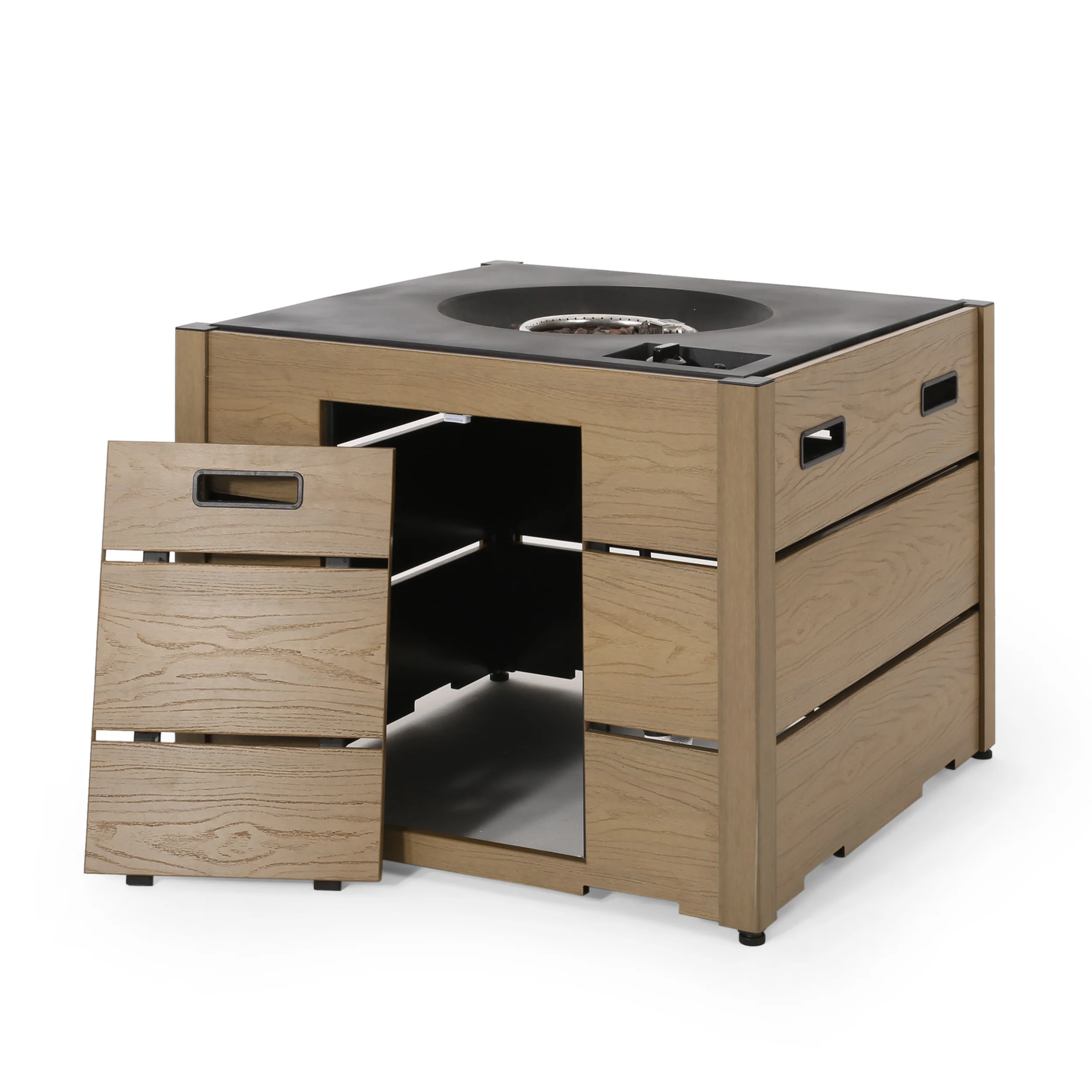 Suches Archie Outdoor 40,000 BTU Square Fire Pit - furnishings