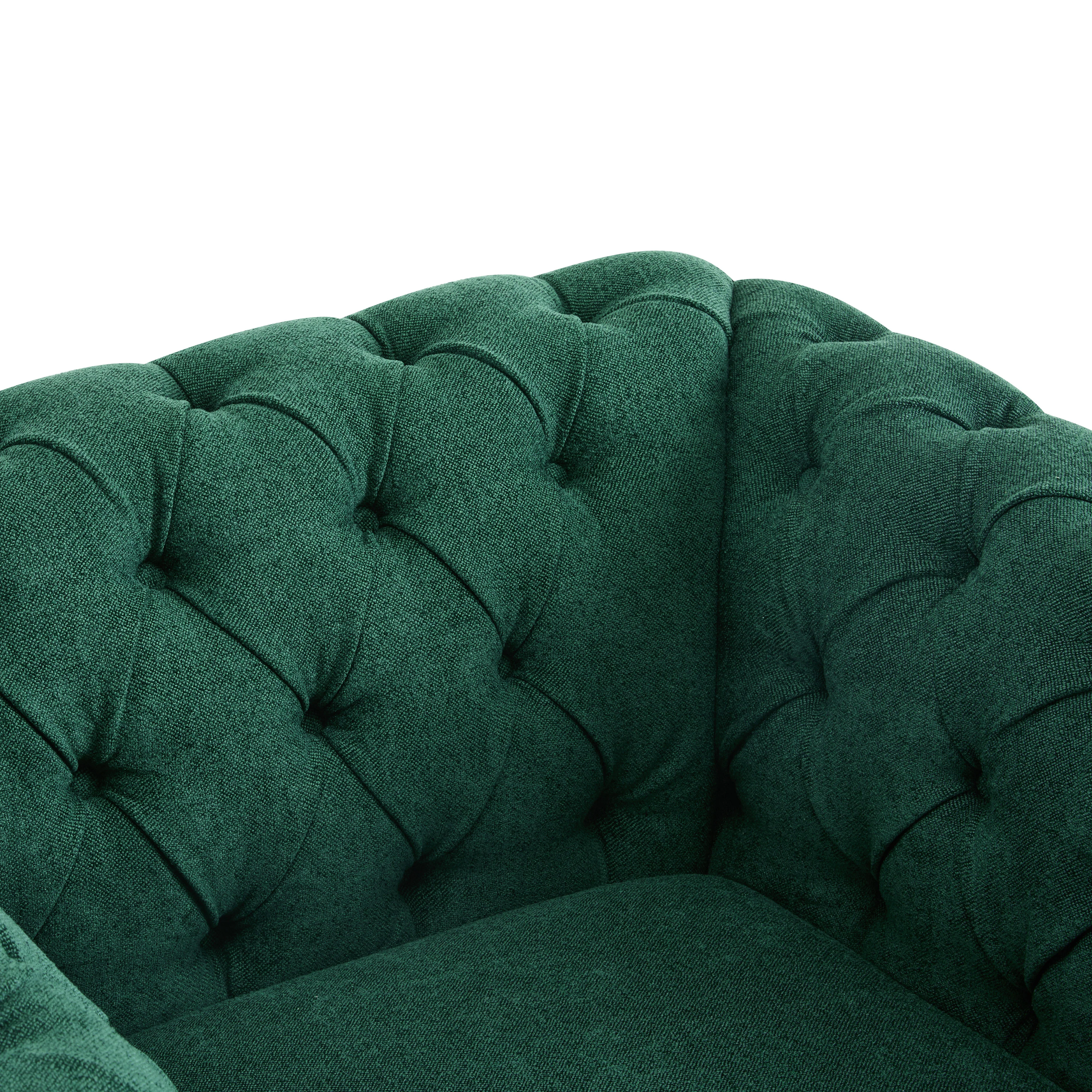 Lily Upholstered Tufted Chesterfield Swivel Club Chair - furnishings