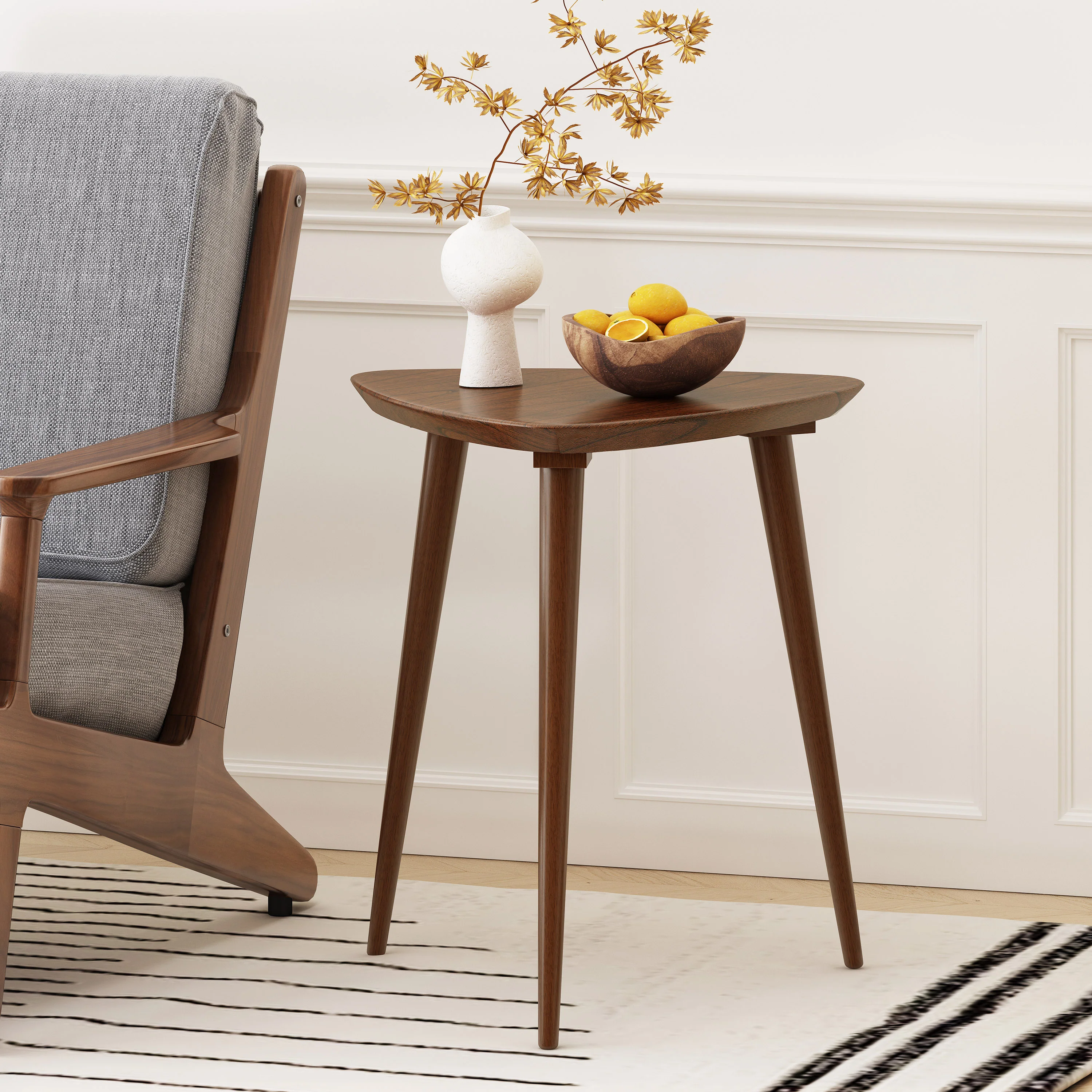 Finnian Wood Finish End Table - furnishings