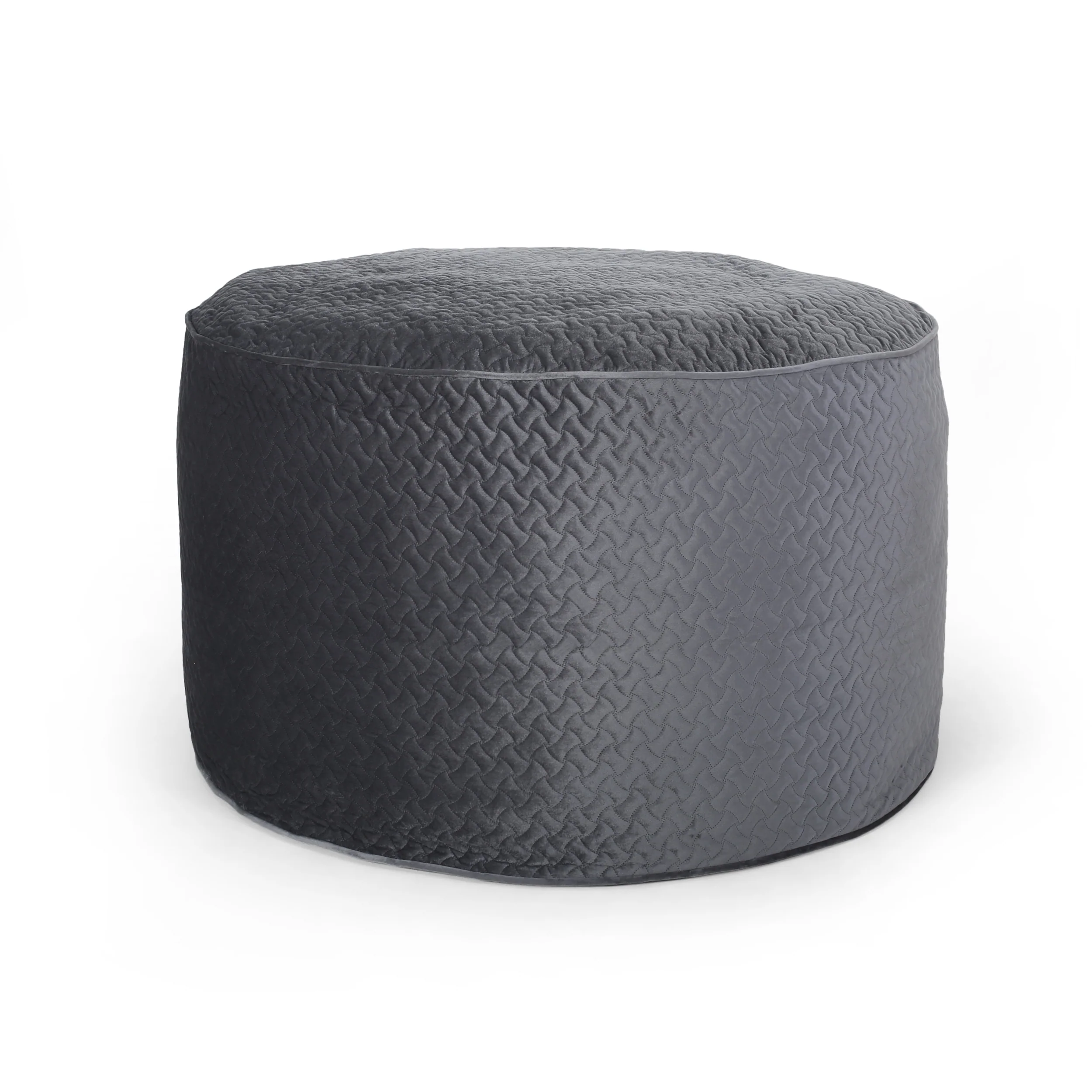 Vito Glam 4 Foot Velvet Quilt Patterned Beanbag - furnishings