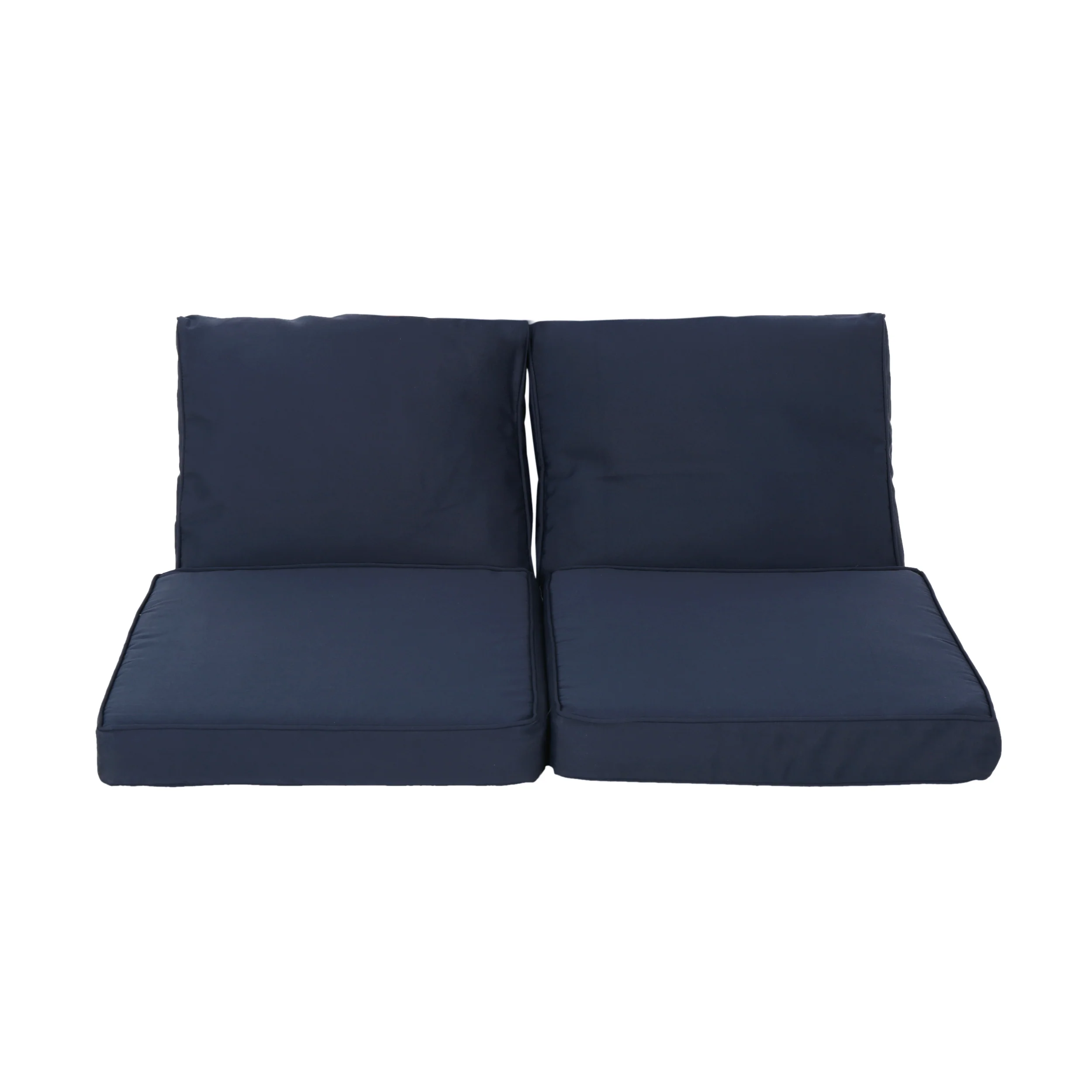 Atiyah Outdoor Water Resistant Fabric Loveseat Cushions with Piping - furnishings