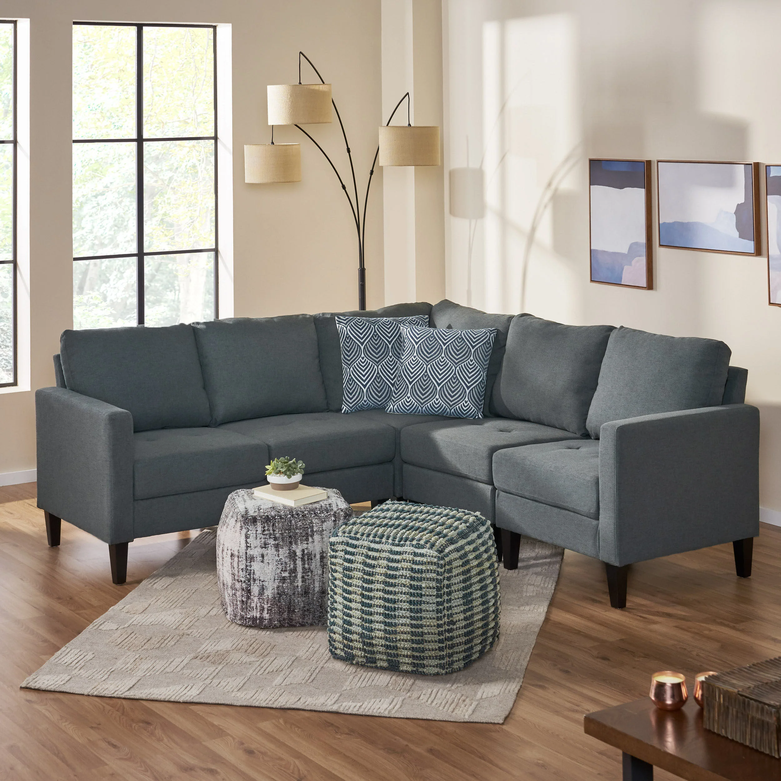 Bridger Fabric Sectional Couch - furnishings