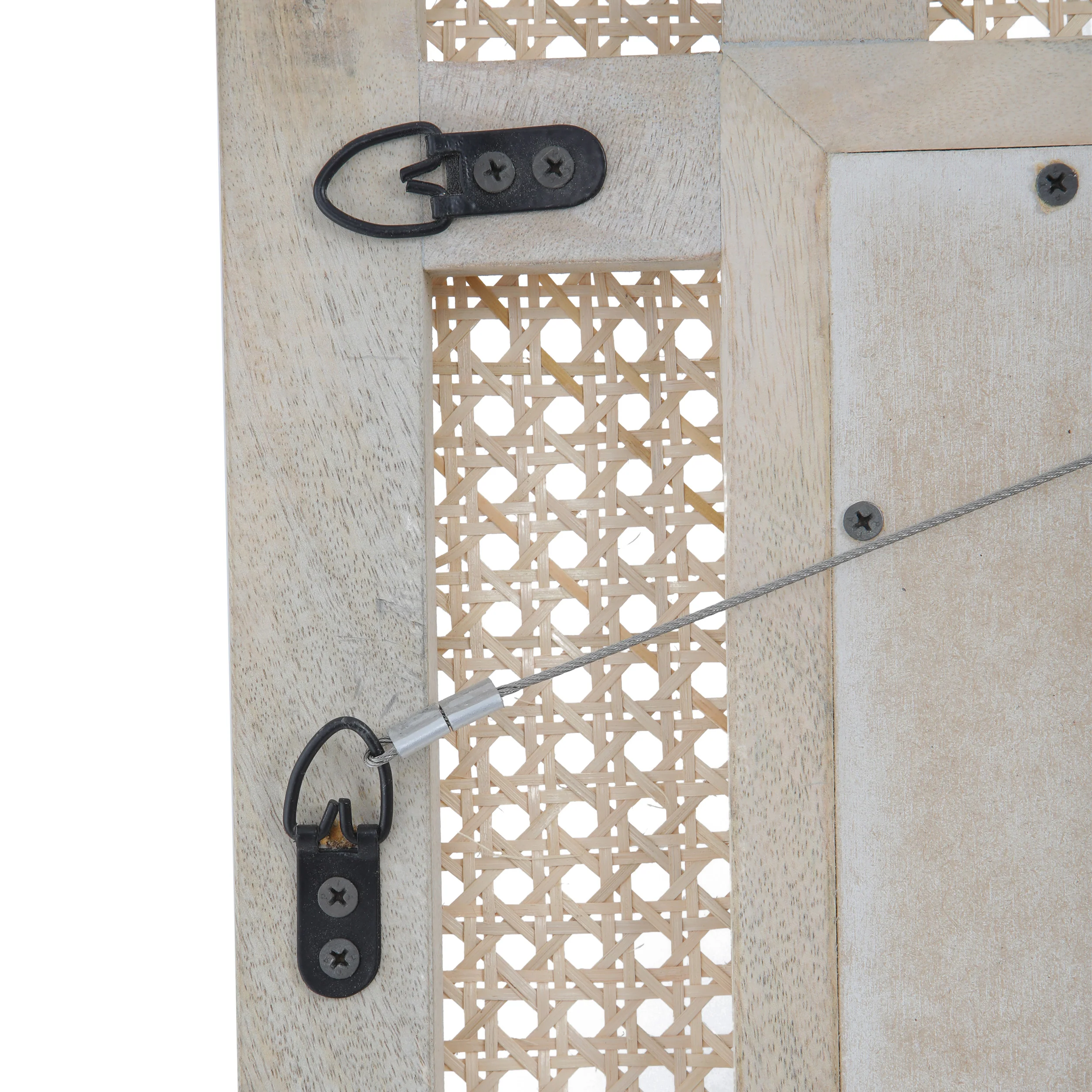 Hazel Boho Mirror with Wicker Caning - furnishings