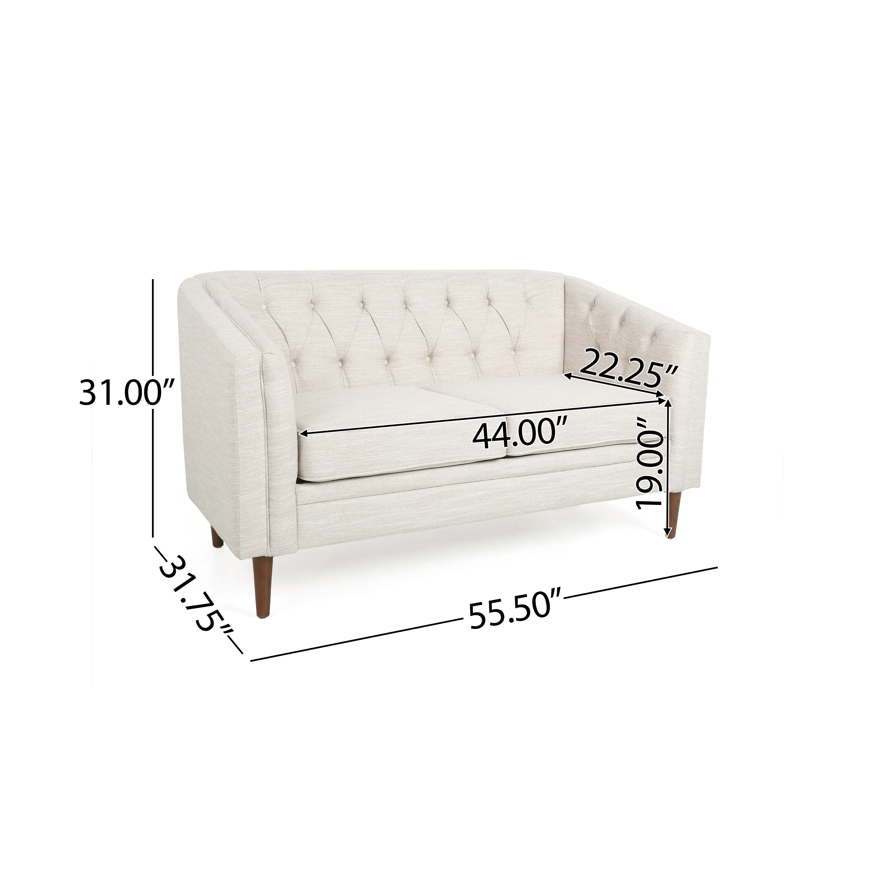 Jelm Contemporary Tufted Loveseat - furnishings