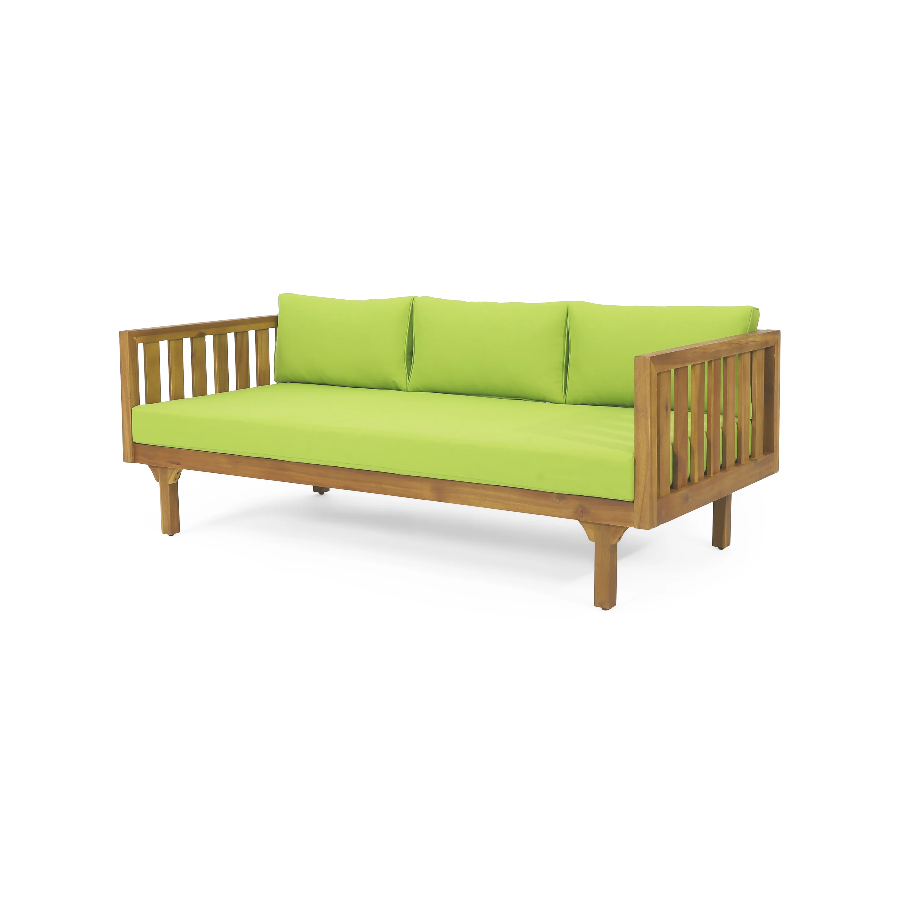 Bordeaux Outdoor 3 Seater Acacia Wood Daybed - furnishings