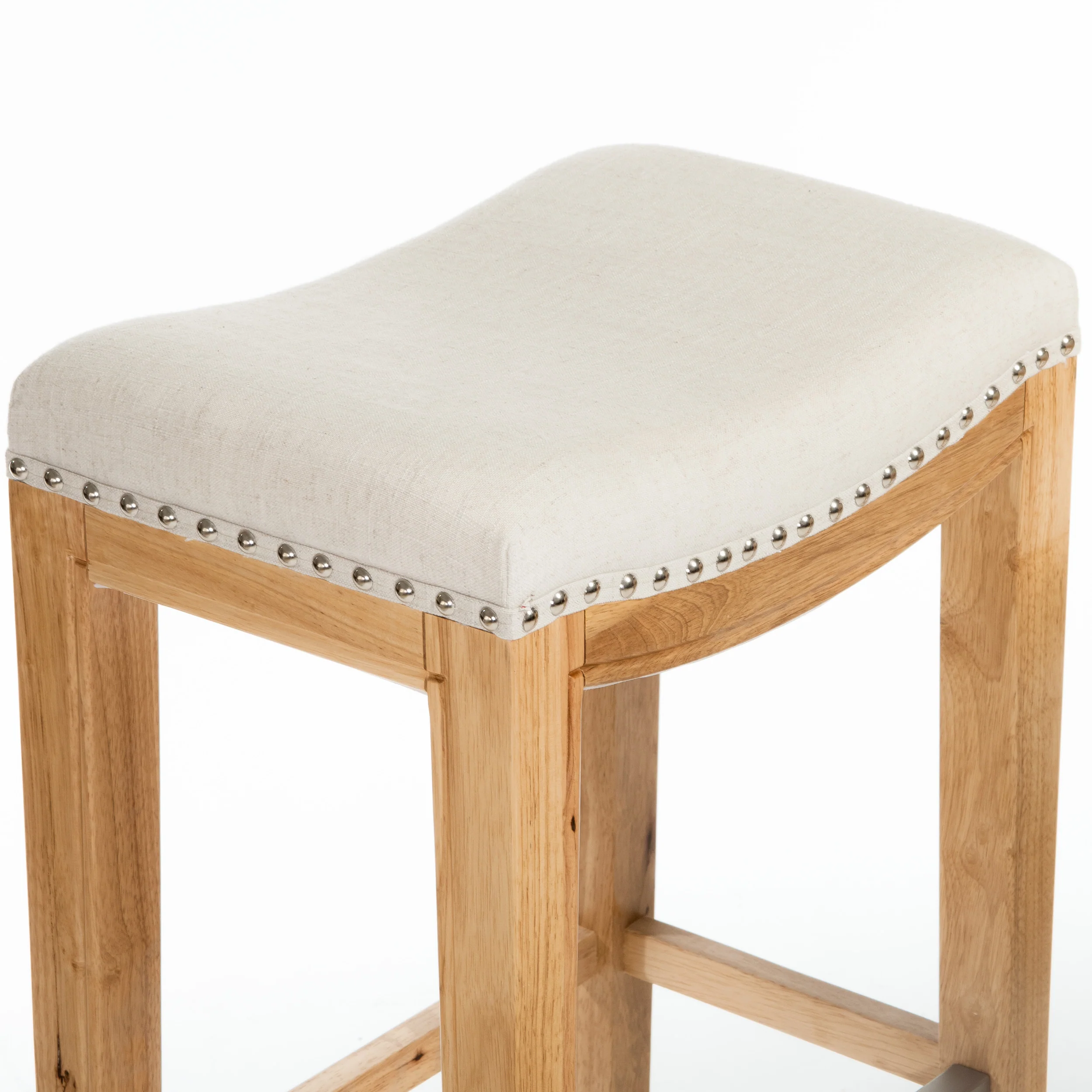 Jaeden Beige Backless 30-Inch Bar Stools (Set of 2) - furnishings