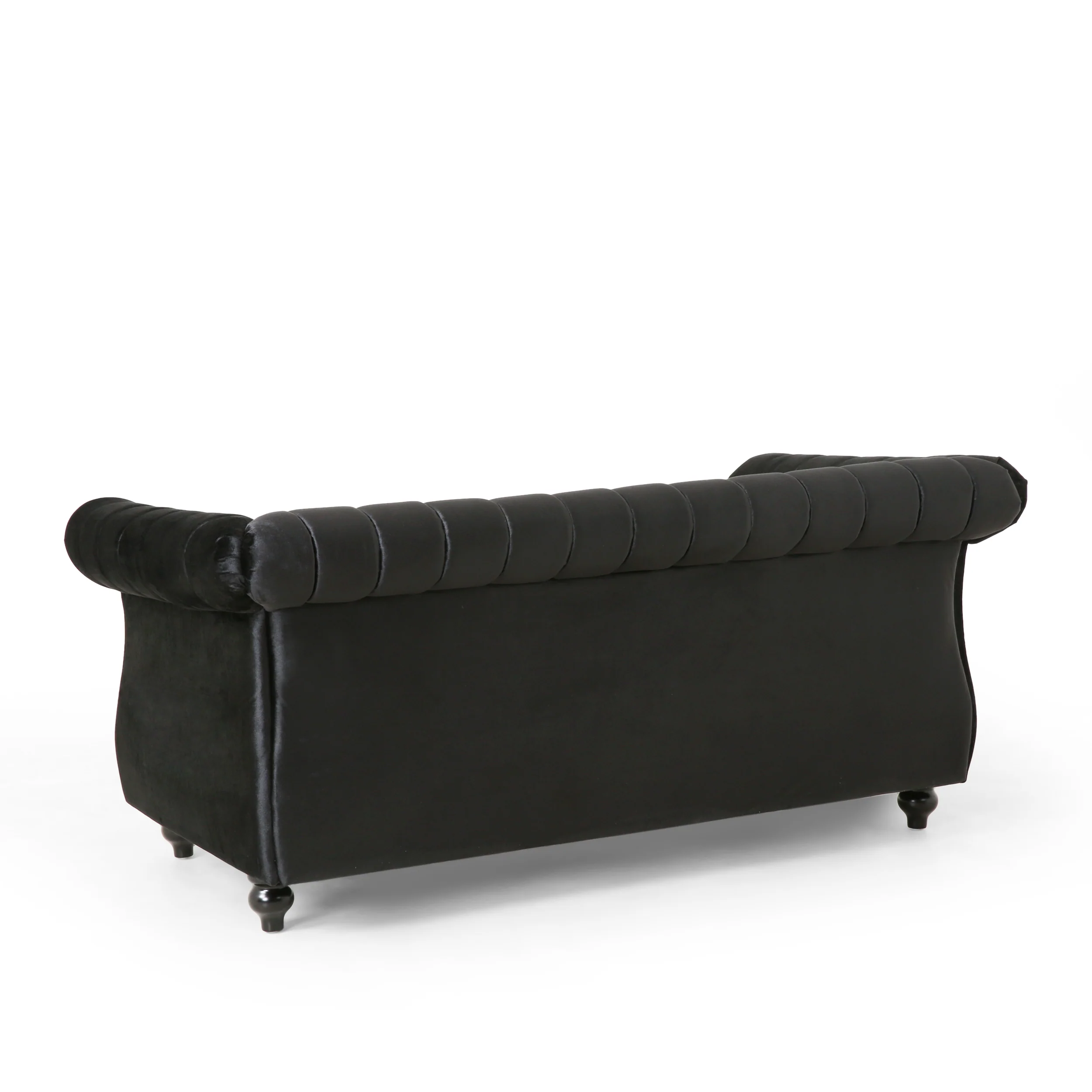 Bauman Modern Glam Channel Stitch Loveseat with Nailhead Trim - furnishings