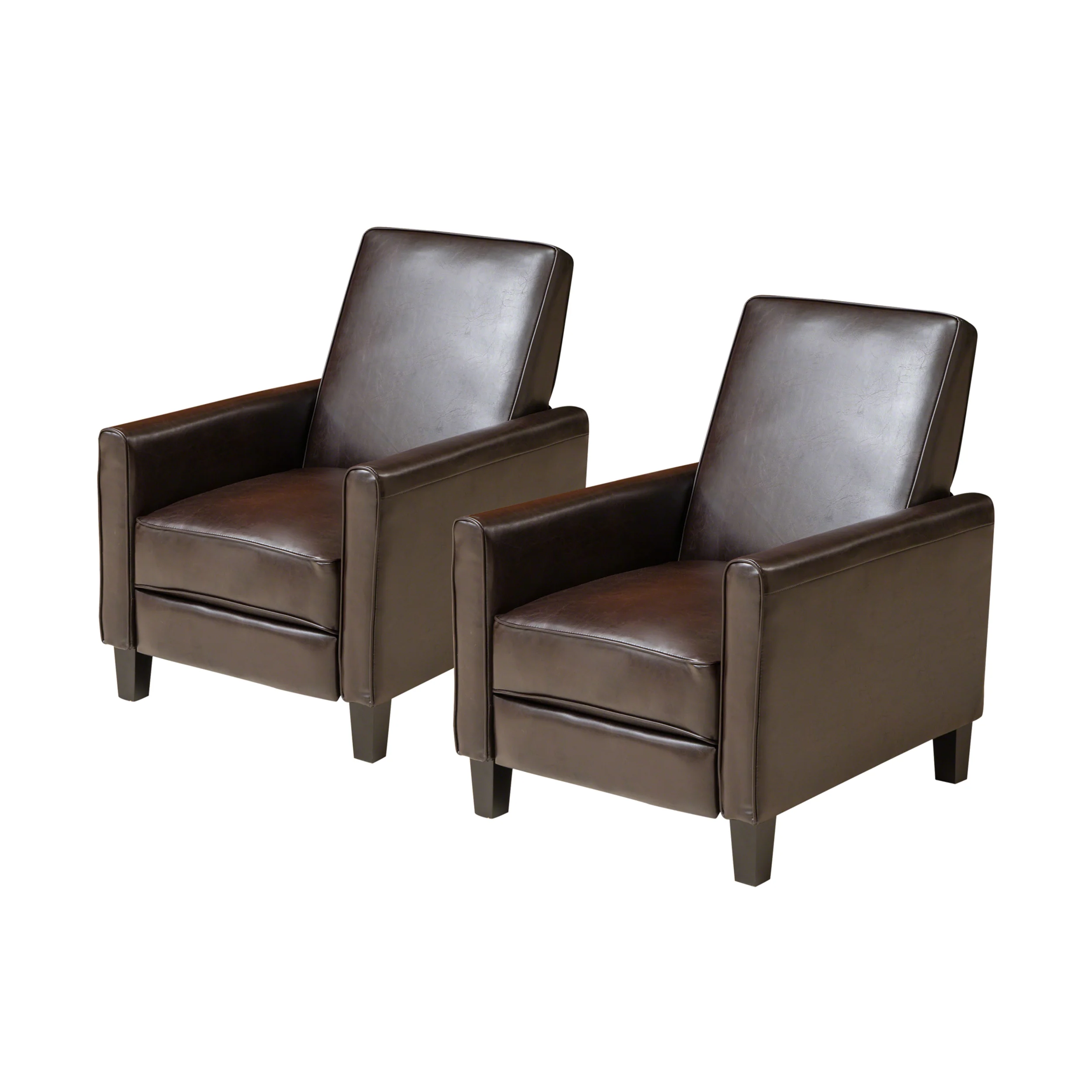 Olinda Contemporary Bonded Leather Recliner (Set of 2) - furnishings