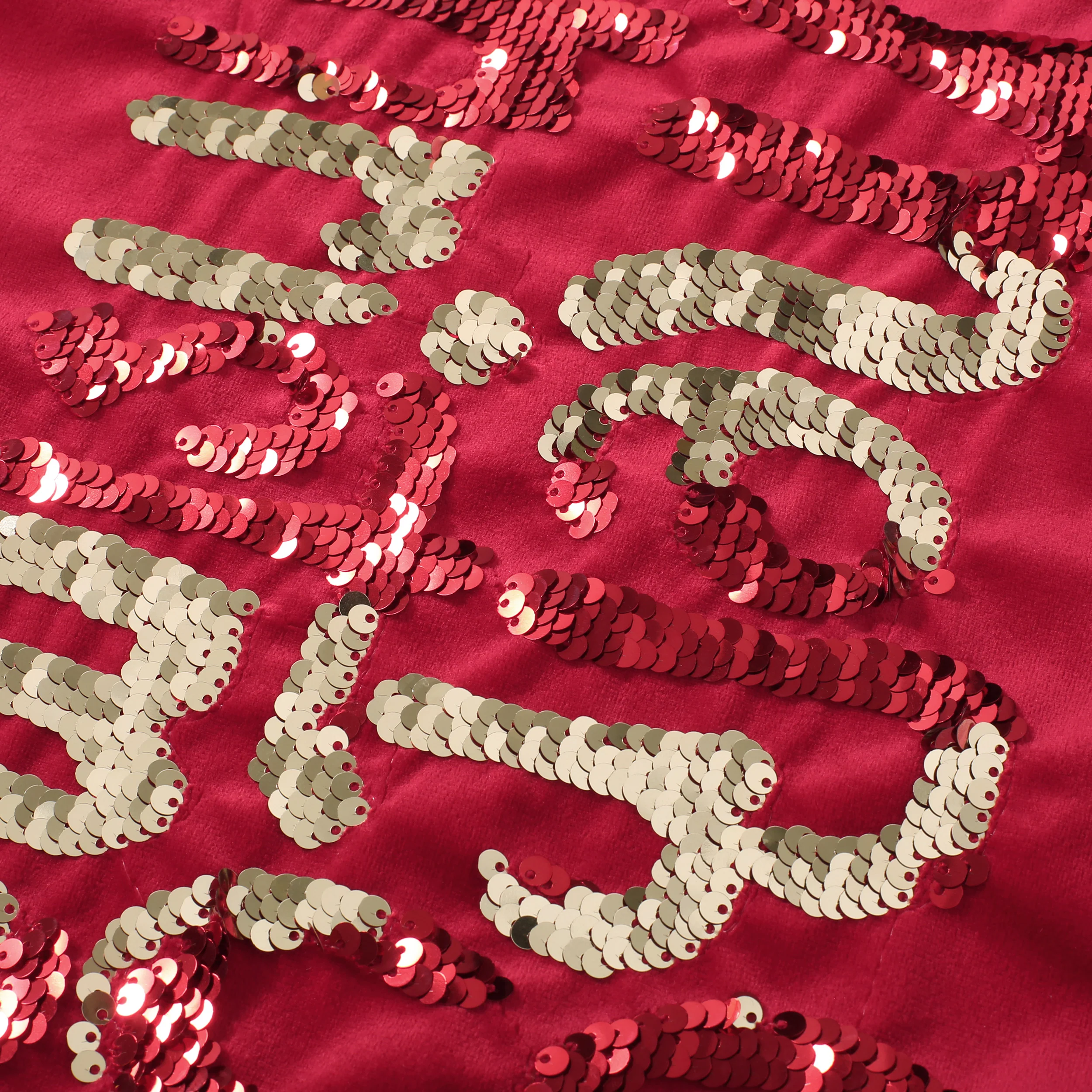 Bolivar Glam Velvet Christmas Throw Pillow - furnishings