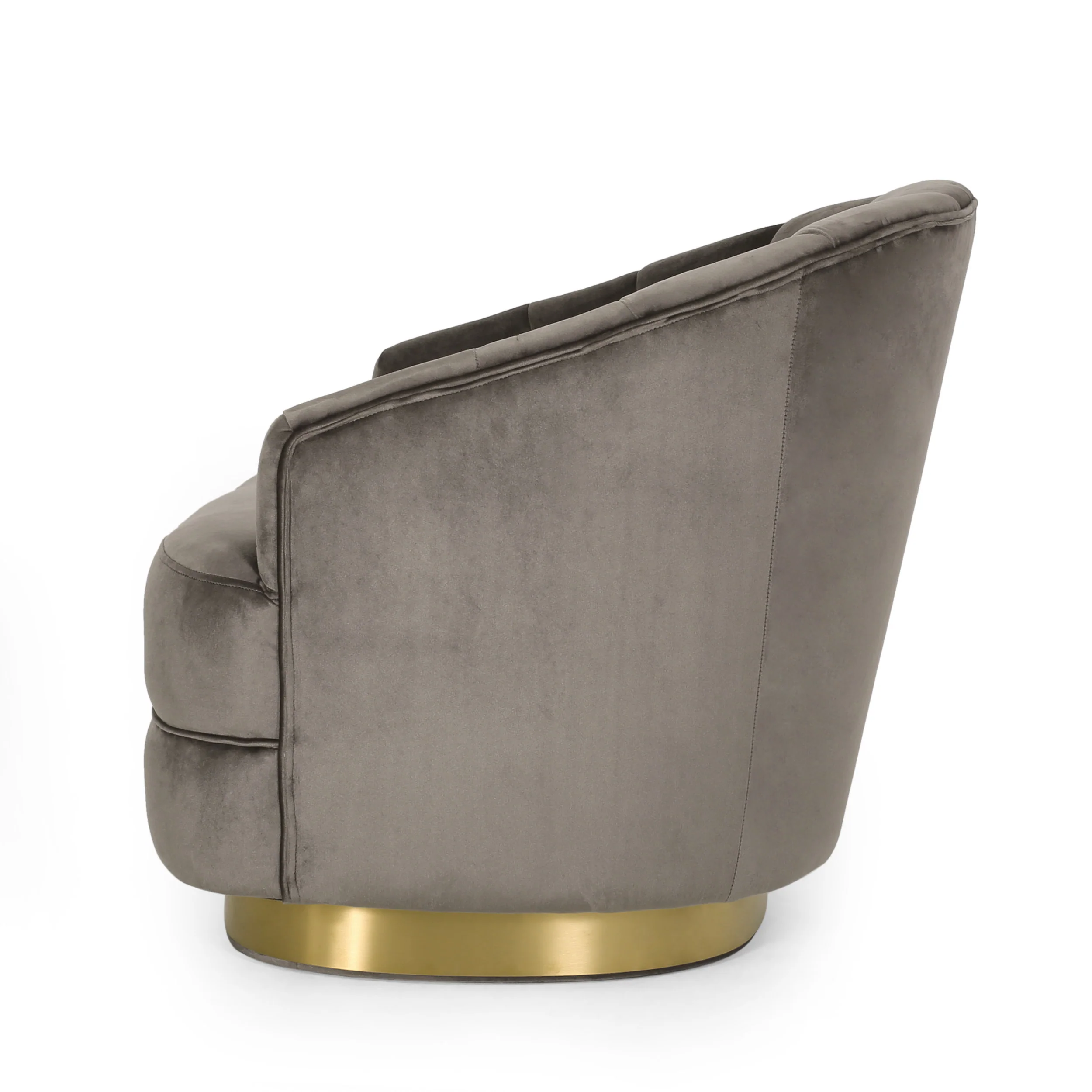 Caily Modern Glam Channel Stitch Velvet Club Chair - furnishings