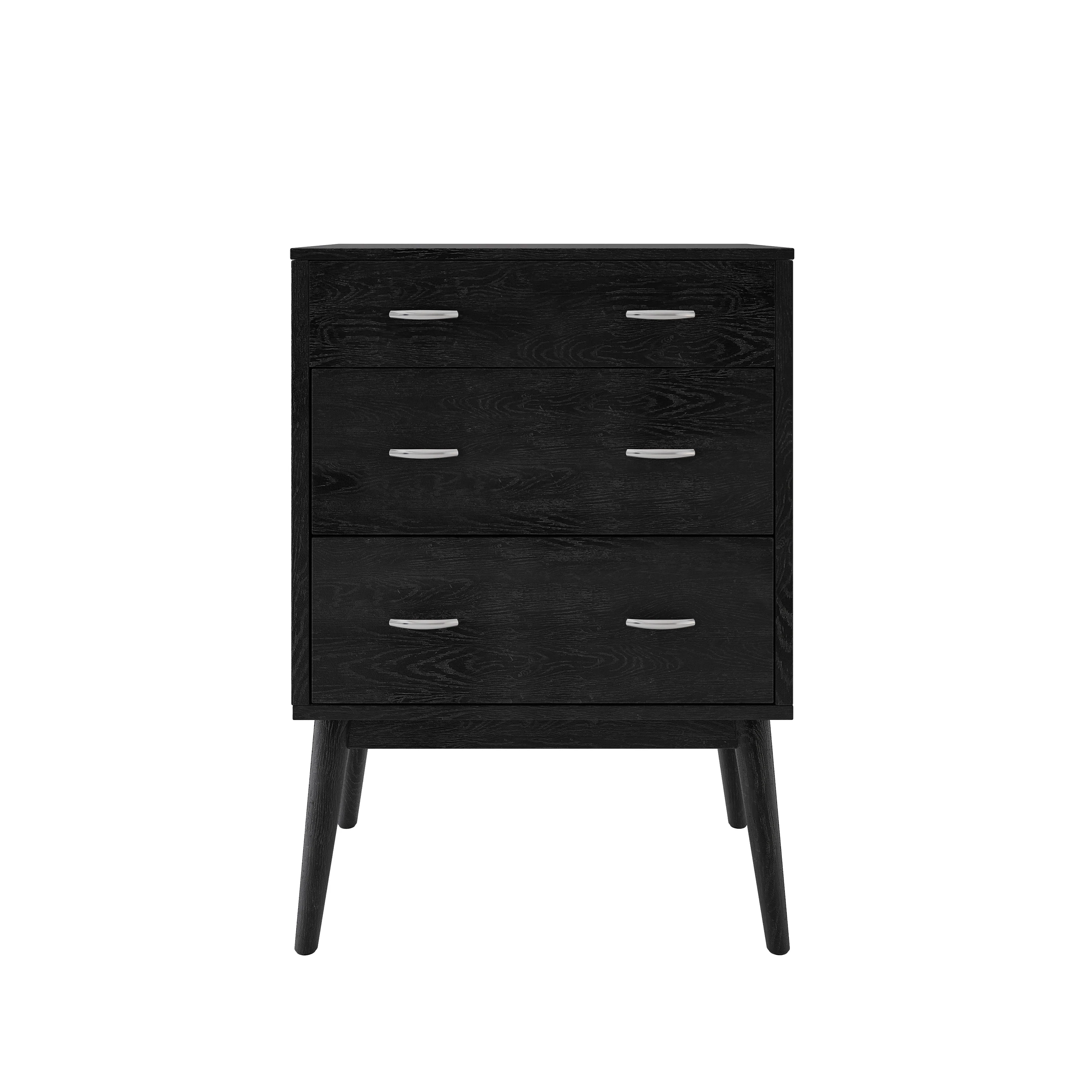 Wilbur Mid Century Modern Wooden 3 Drawer Chest - furnishings