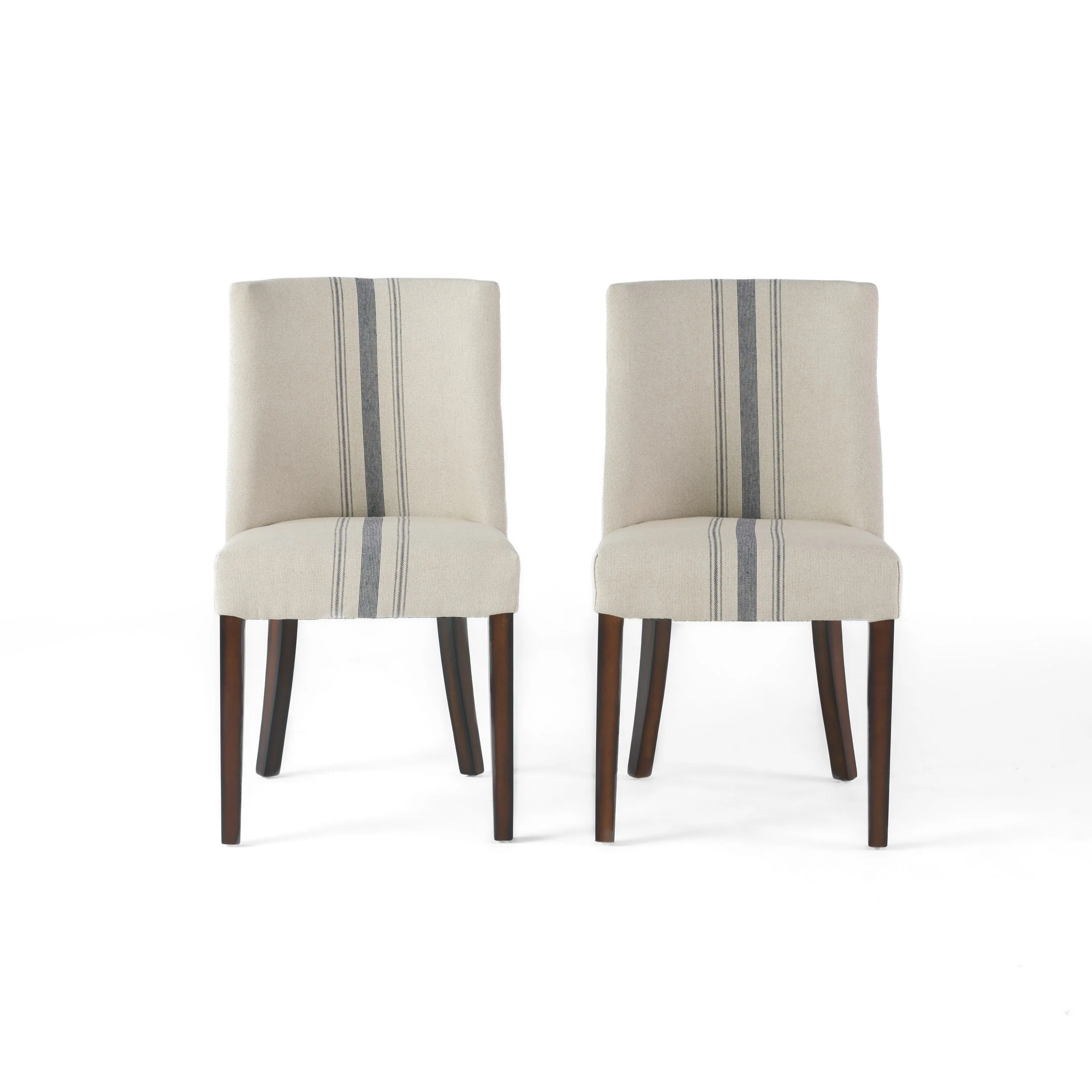 Rydel Stripe Fabric Dining Chairs (Set of 2) - furnishings
