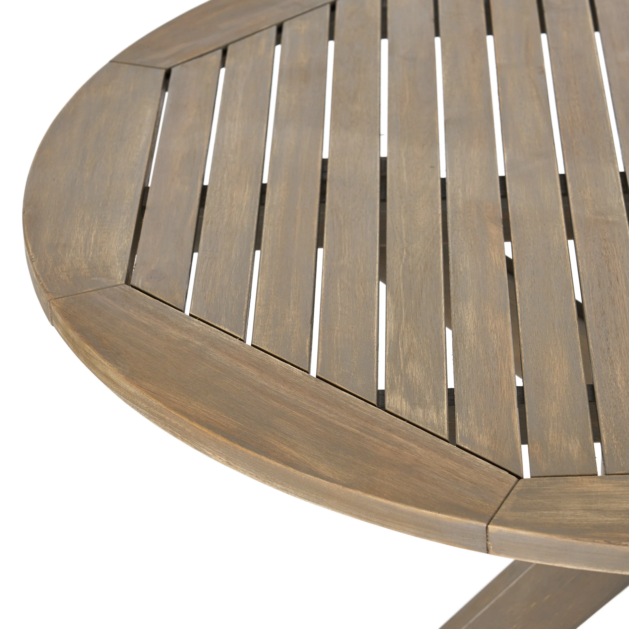 Murrary Outdoor 5 Piece Wood and Wicker Dining Set, Gray and Gray - furnishings