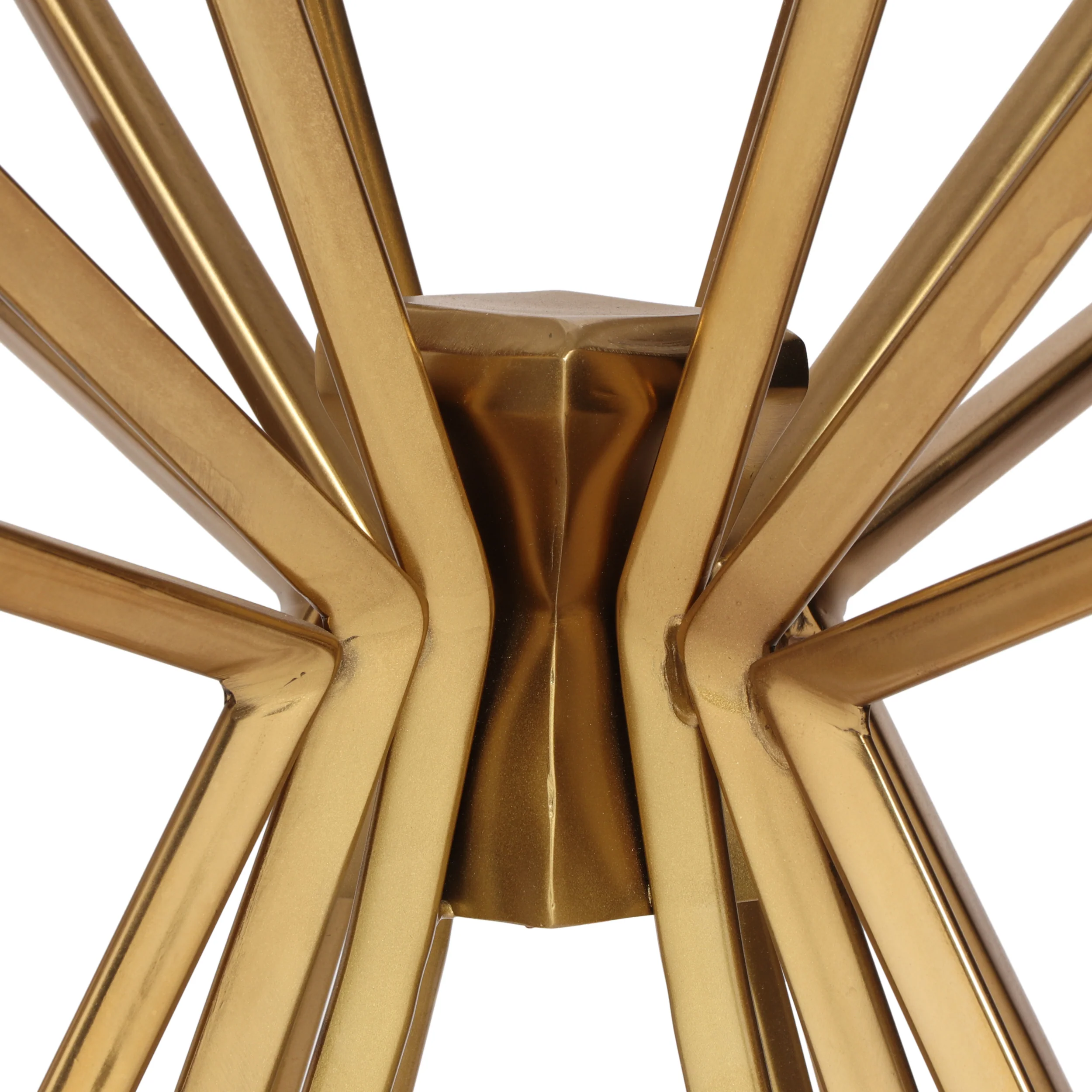Martha Modern Glam Sunburst Accent Table with Tempered Glass Top - furnishings