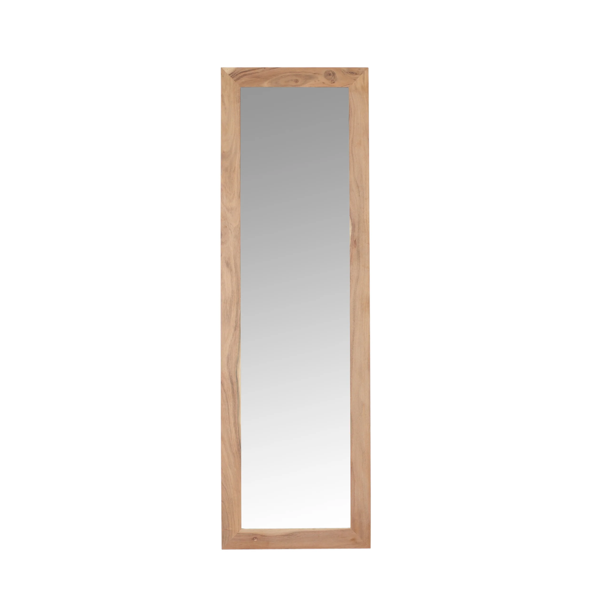Celenia Rustic Floor Mirror with Acacia Wood Frame - furnishings