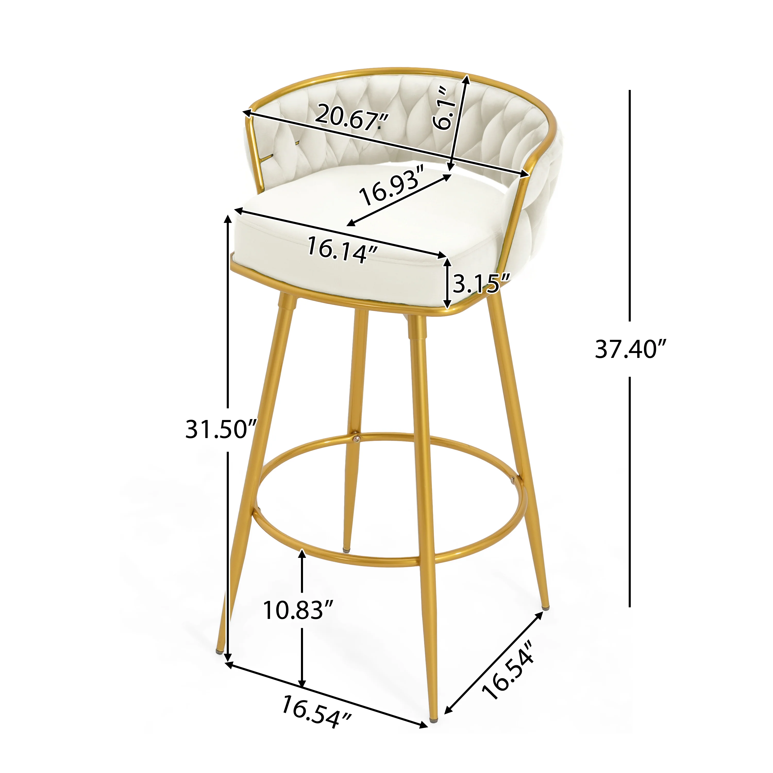 Flufy Modern Rubberwood Upholstered Dining Chairs - furnishings