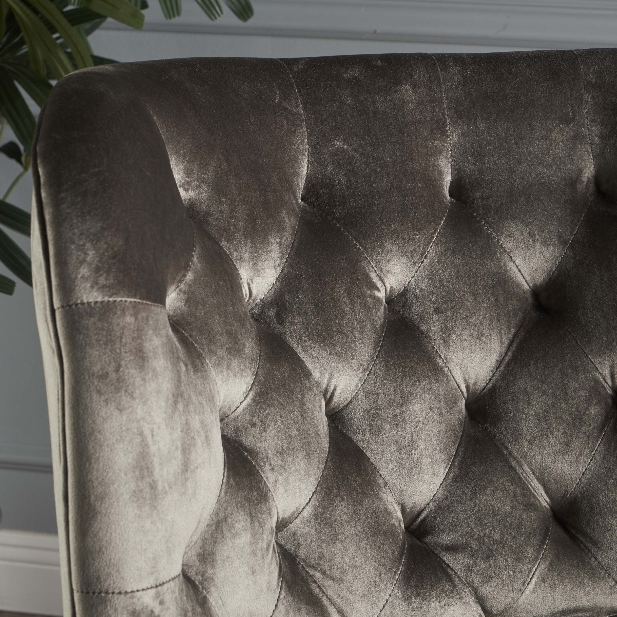 Tomlin Modern Glam Velvet Club Chair with Nailhead Trim - furnishings