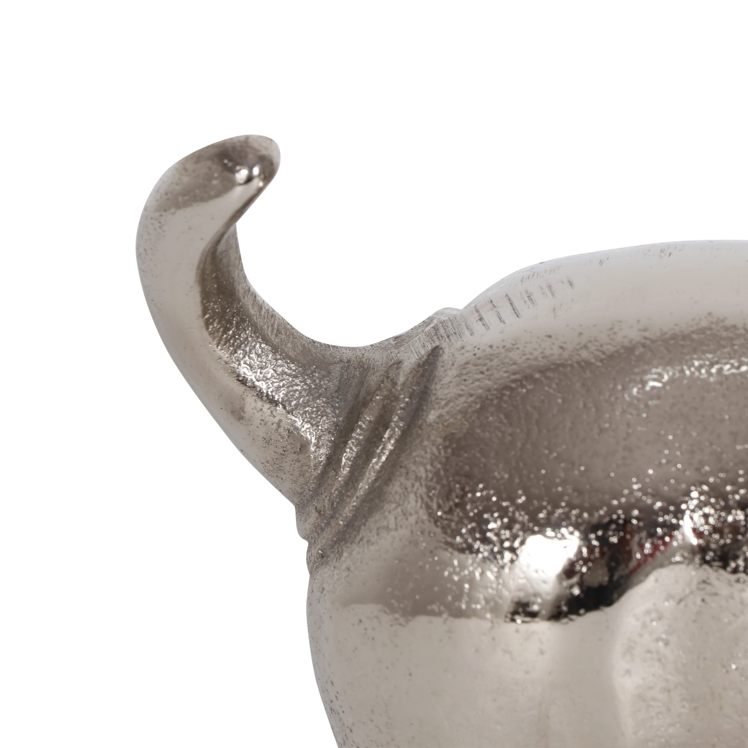 Jabe Handmade Aluminum Pug Decor, Raw Nickel - furnishings