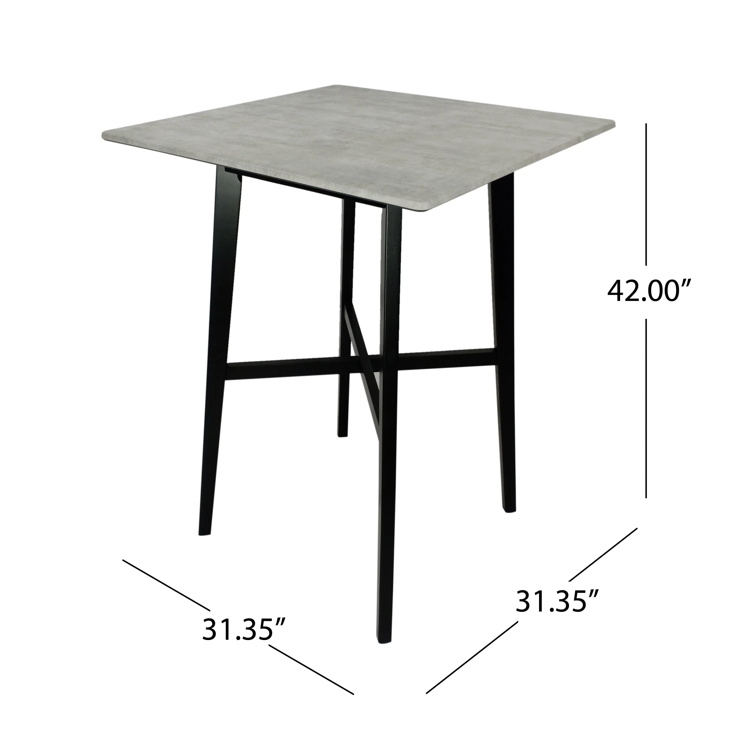 Daisy Modern Resin Square Bar Table - furnishings