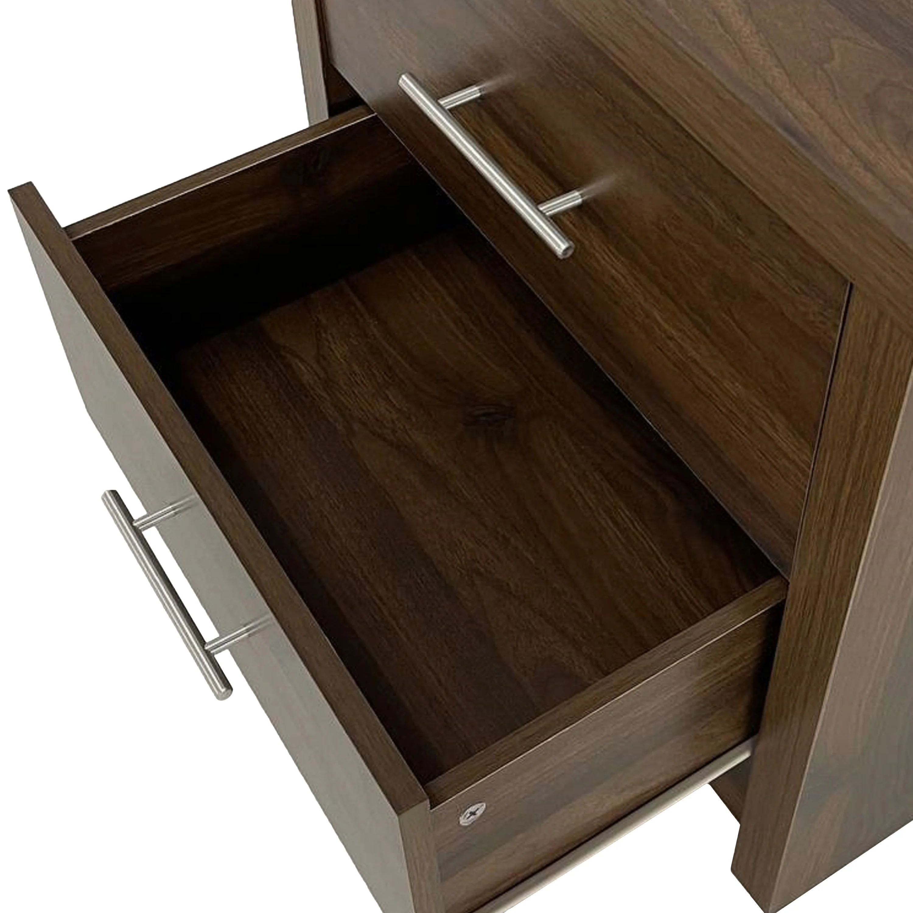 Marlette Modern Faux Wood 2 Drawer Nightstand - furnishings