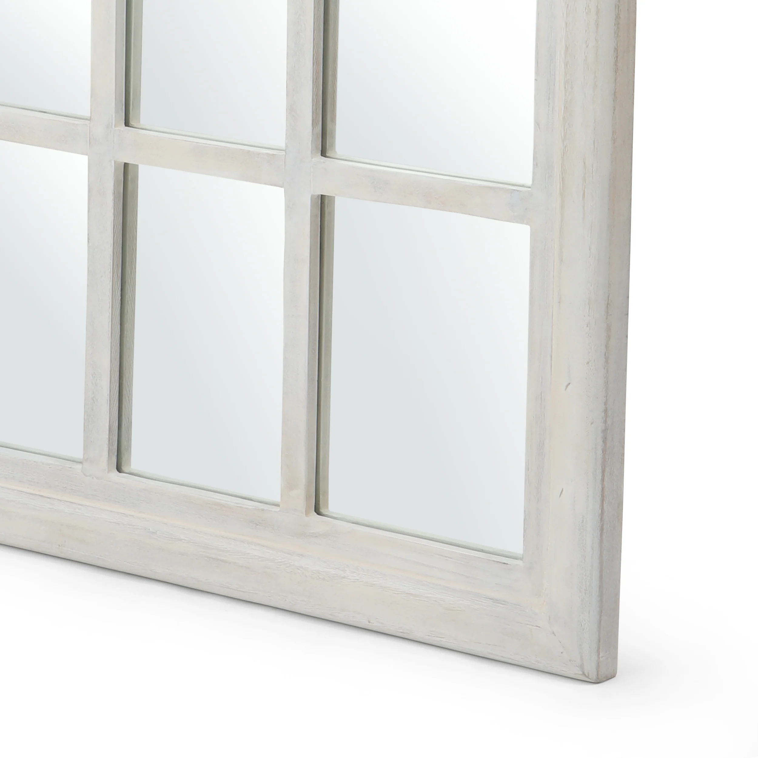 Sebastiane Traditional Arched Windowpane Mirror - furnishings
