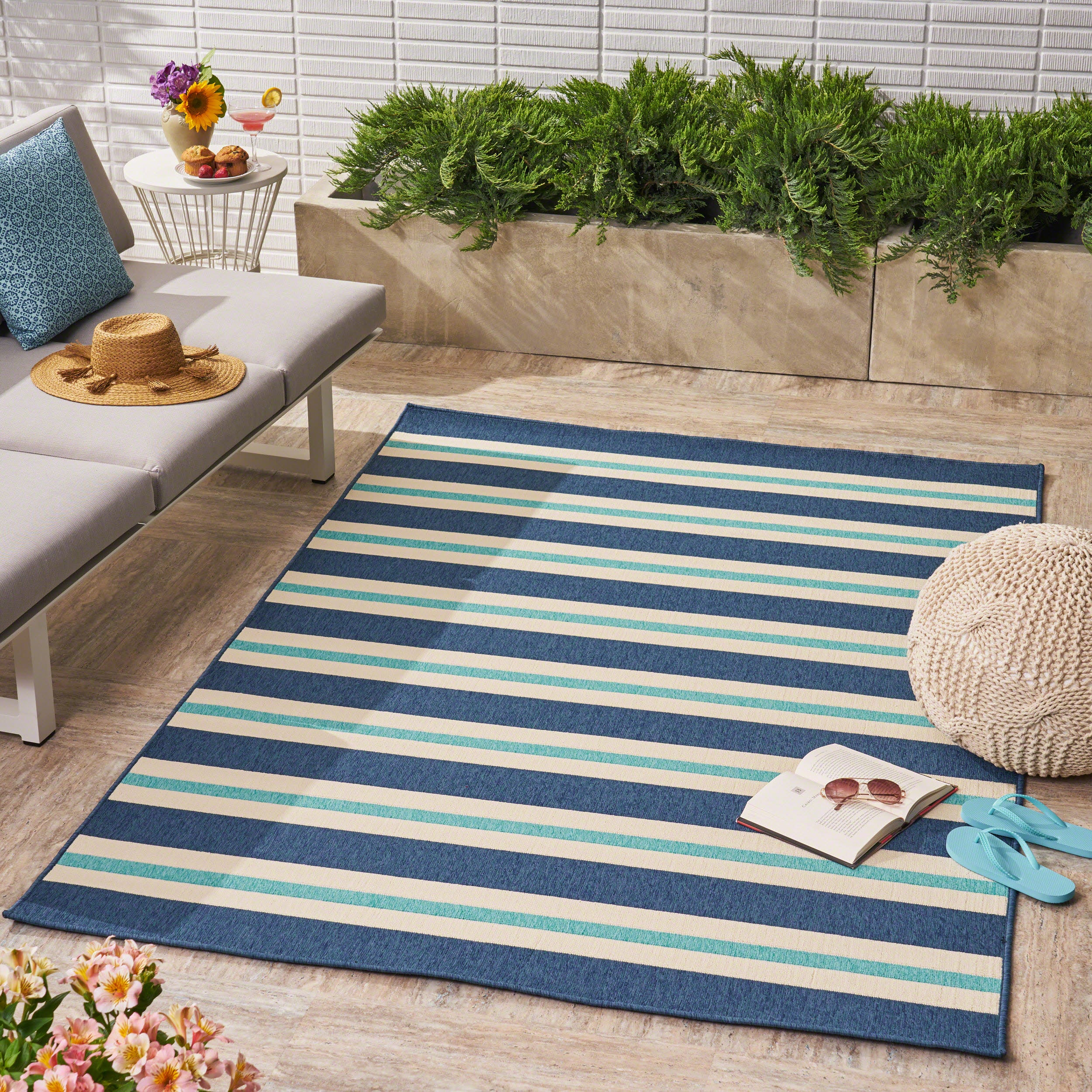 Jackie  Outdoor Geometric Area Rug - furnishings