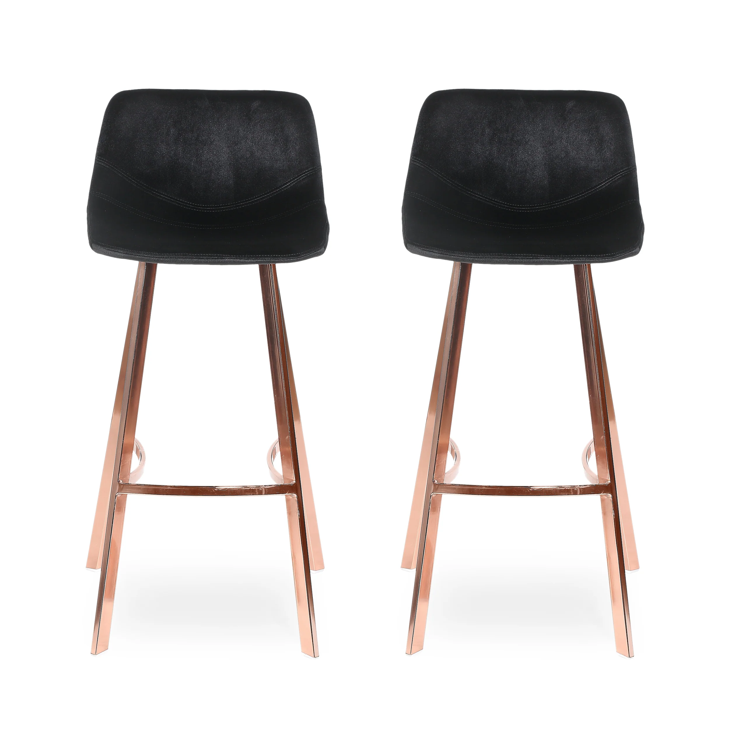 Rubani Modern Glam Velvet Bar Stool (Set of 2) - furnishings
