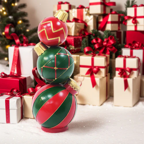 TwinkleTidings Classic Stacked Christmas Ball Decoration - furnishings