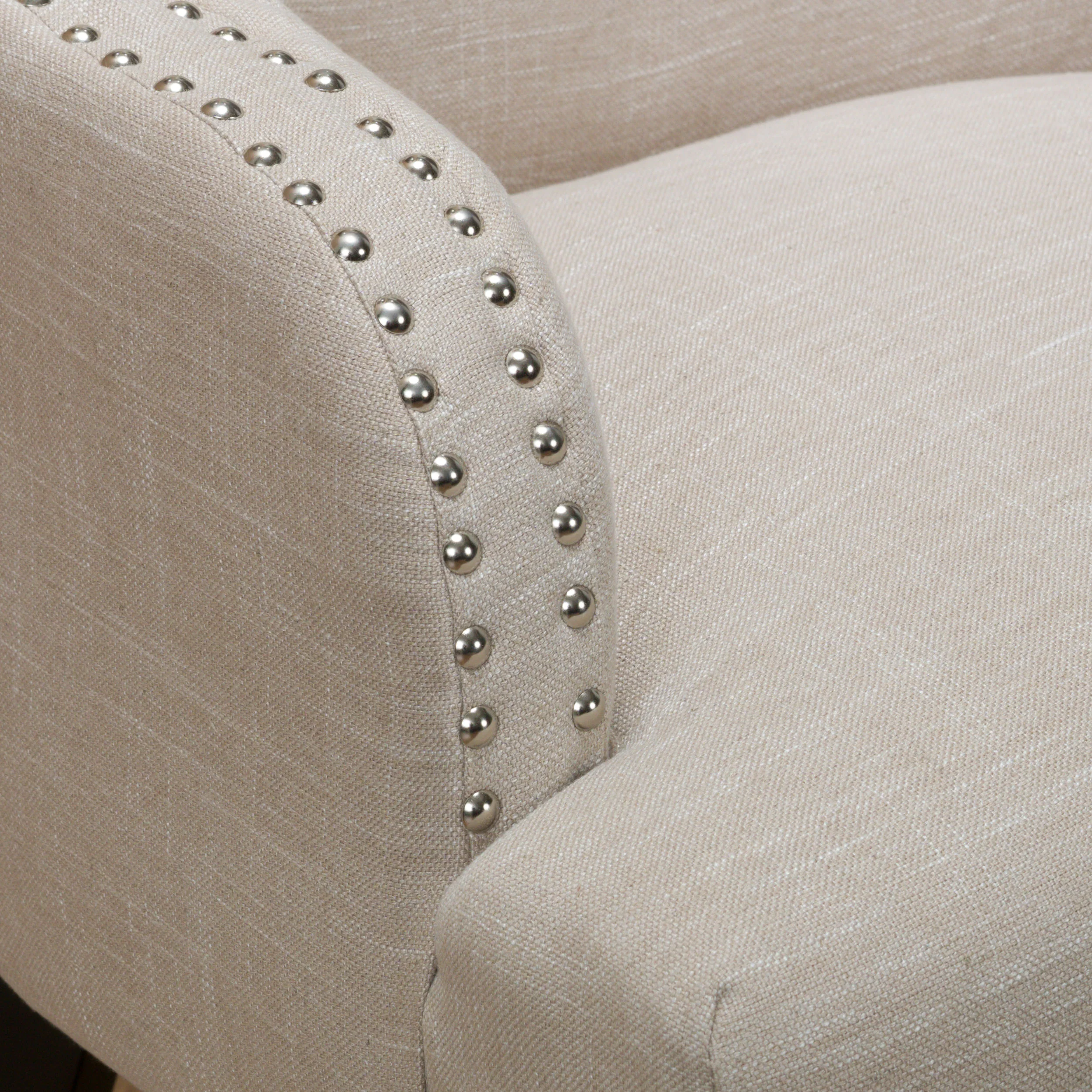 Baldwin Light Beige Fabric Accent Chair - furnishings