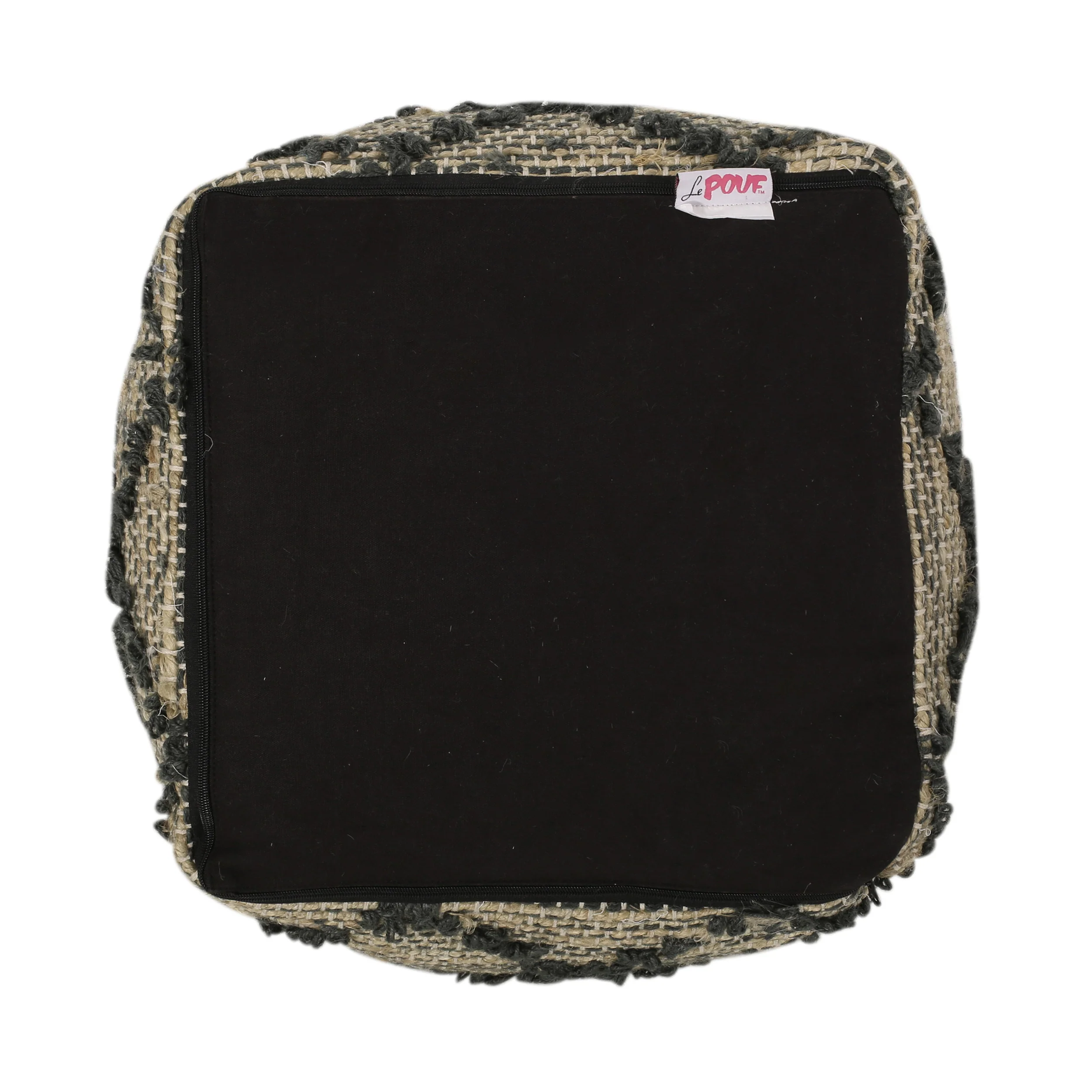 Cimarron Handcrafted Boho Fabric Cube Pouf - furnishings