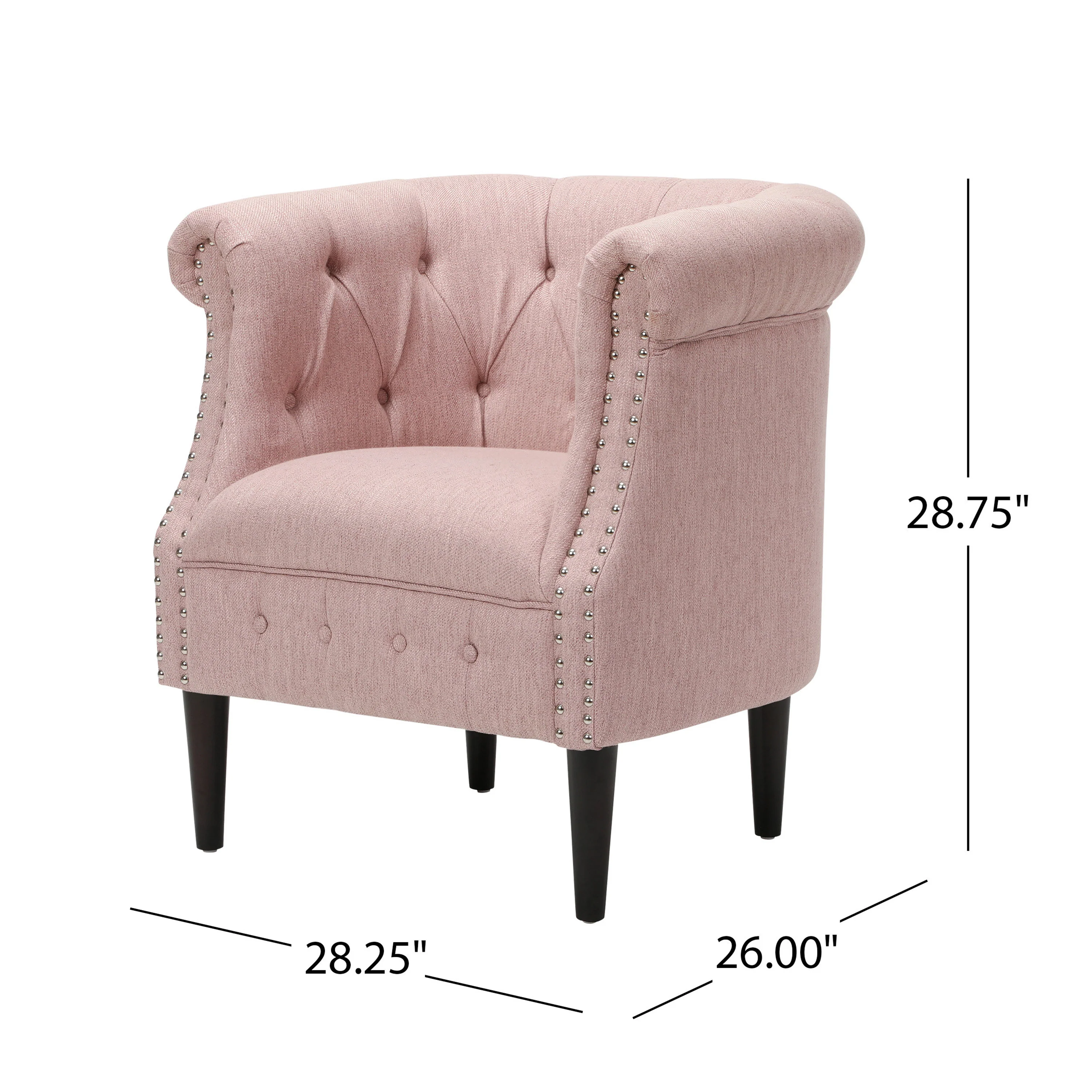 Atticus Chesterfield Style Tufted Fabric Accent Chair and Ottoman Set - furnishings
