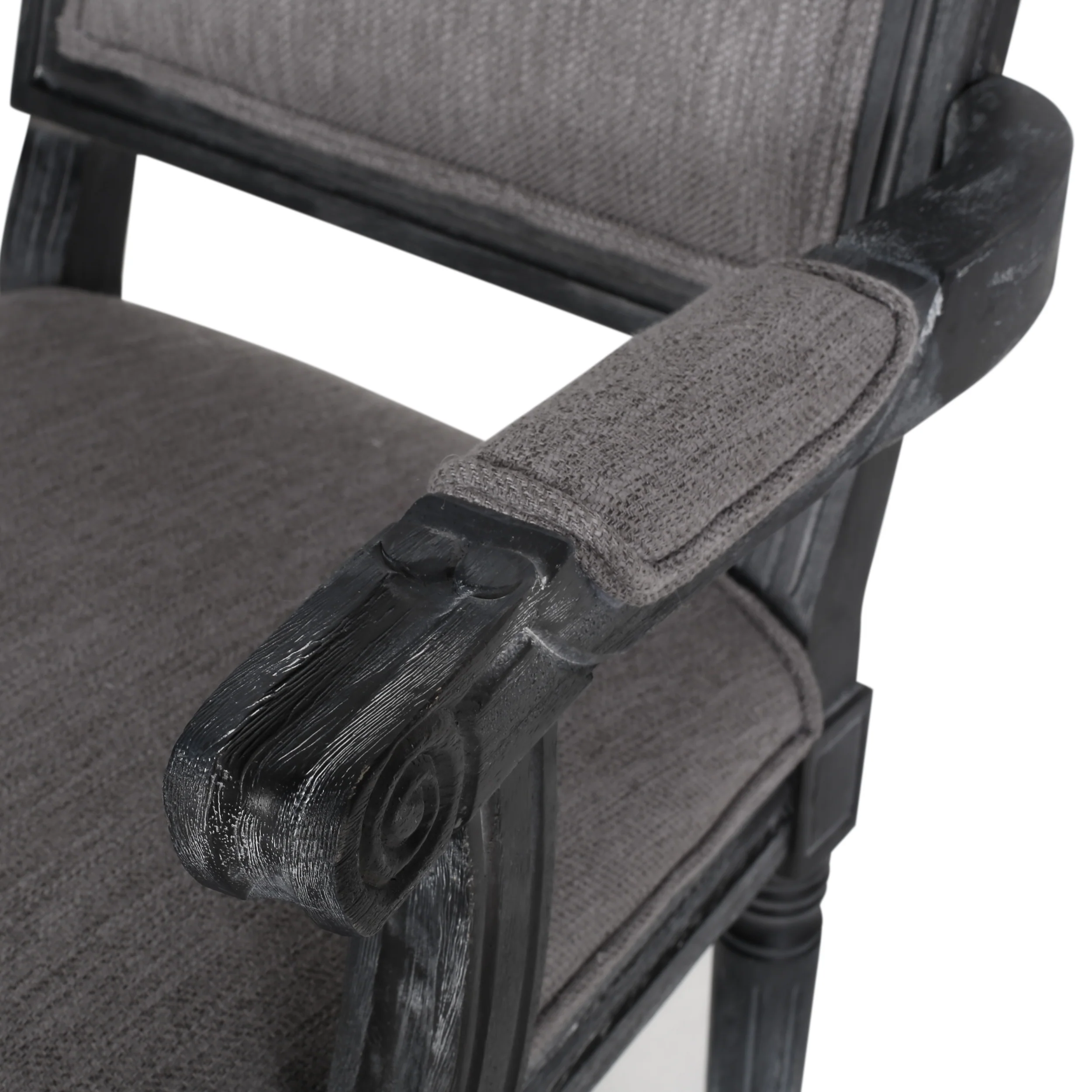 Regan French Country Fabric Upholstered Wood Expandable 7 Piece Dining Set - furnishings