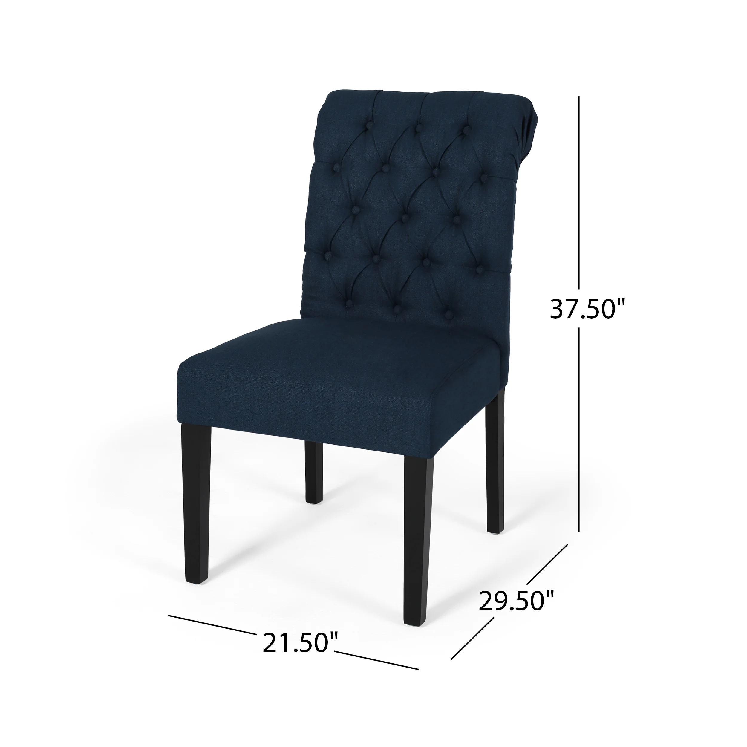 Emerson Contemporary Tufted Rolltop Dining Chairs - furnishings