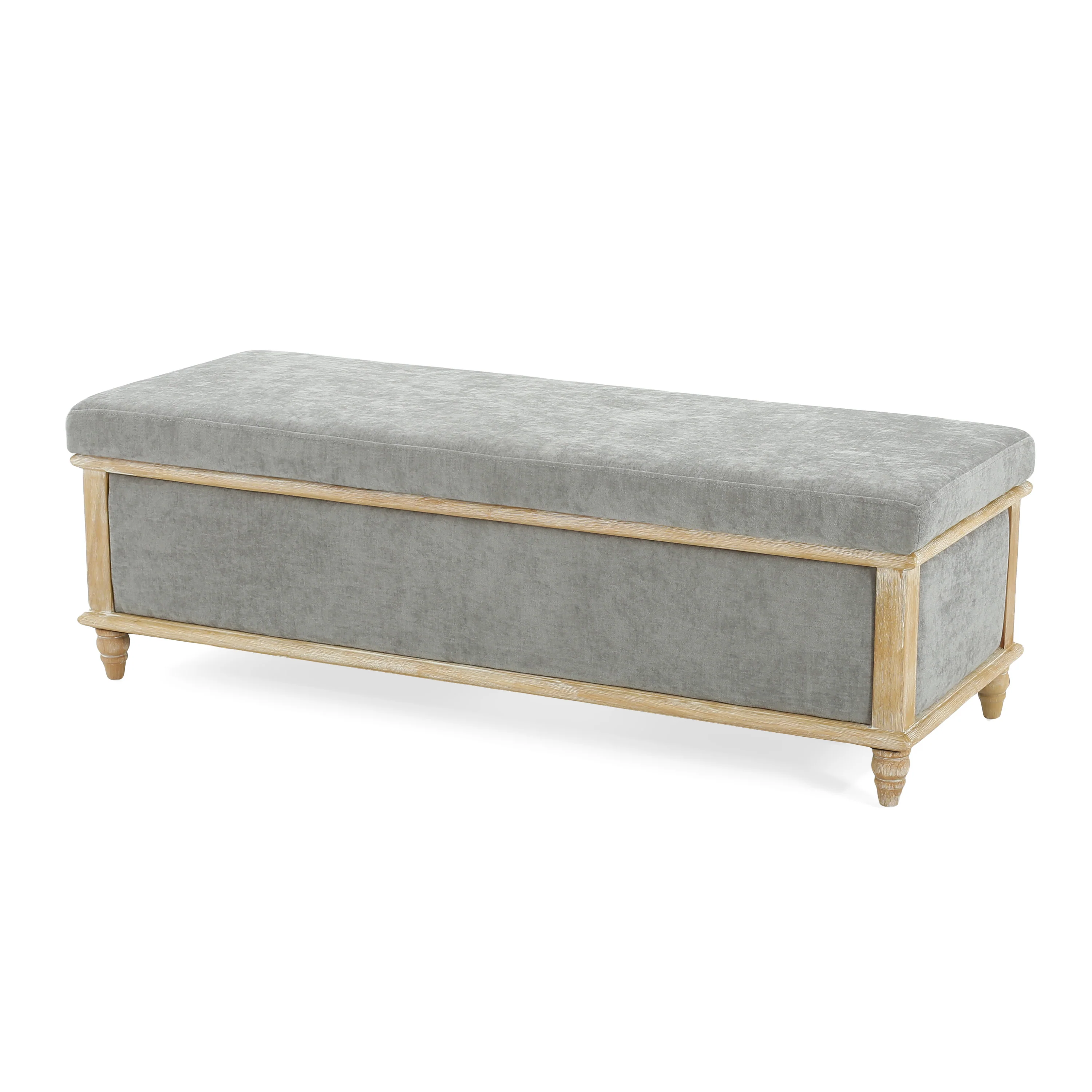 Osgood White Storage Ottoman - furnishings