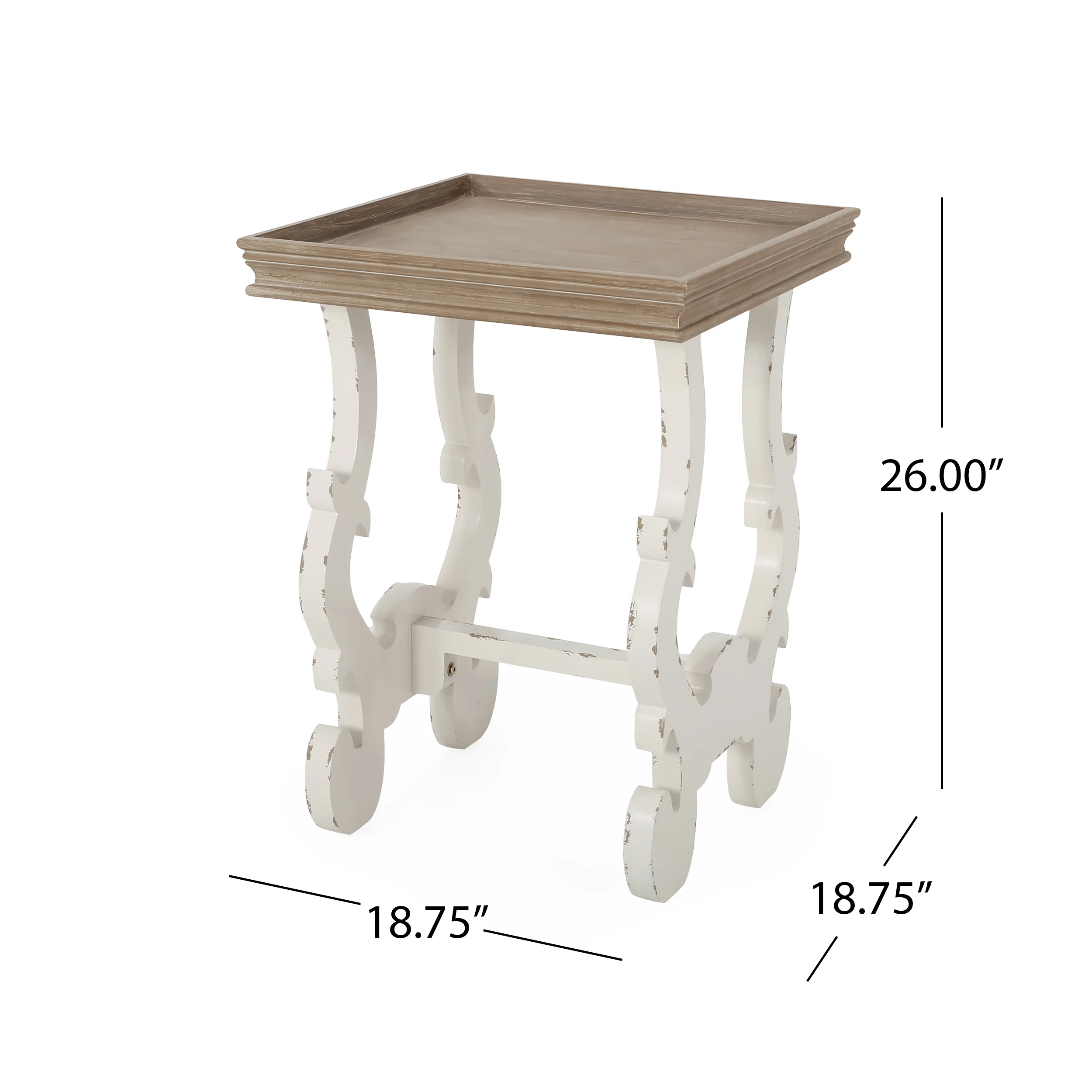 Joplin French Country Accent Table with Square Top - furnishings