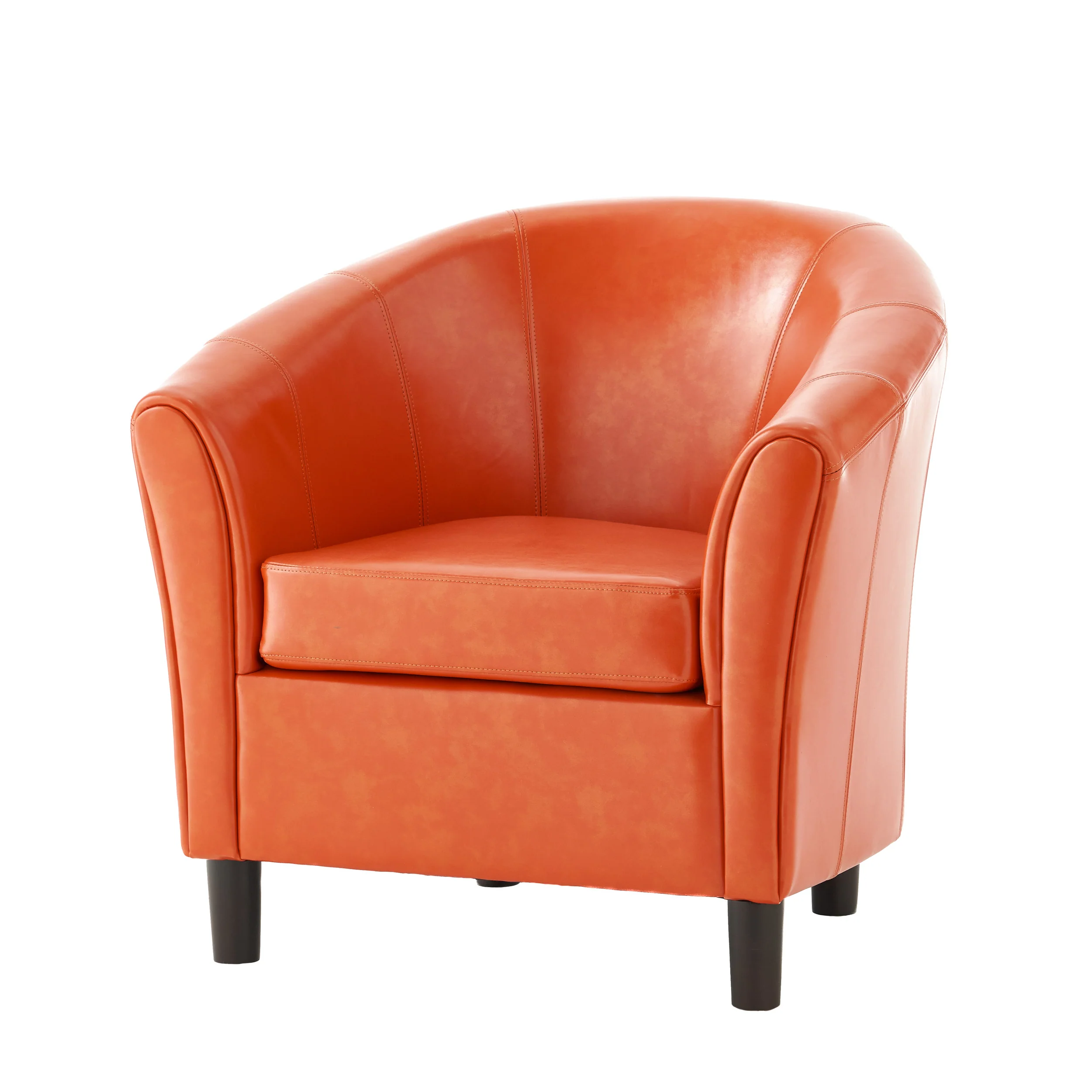 Newport Tub Design Leather Club Chair - furnishings